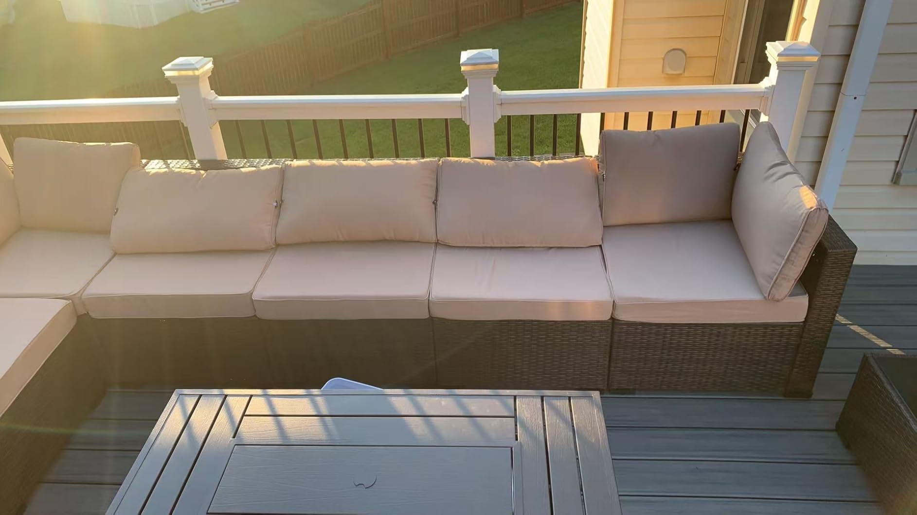Aoxun 8 Piece Patio Furniture Set with 44