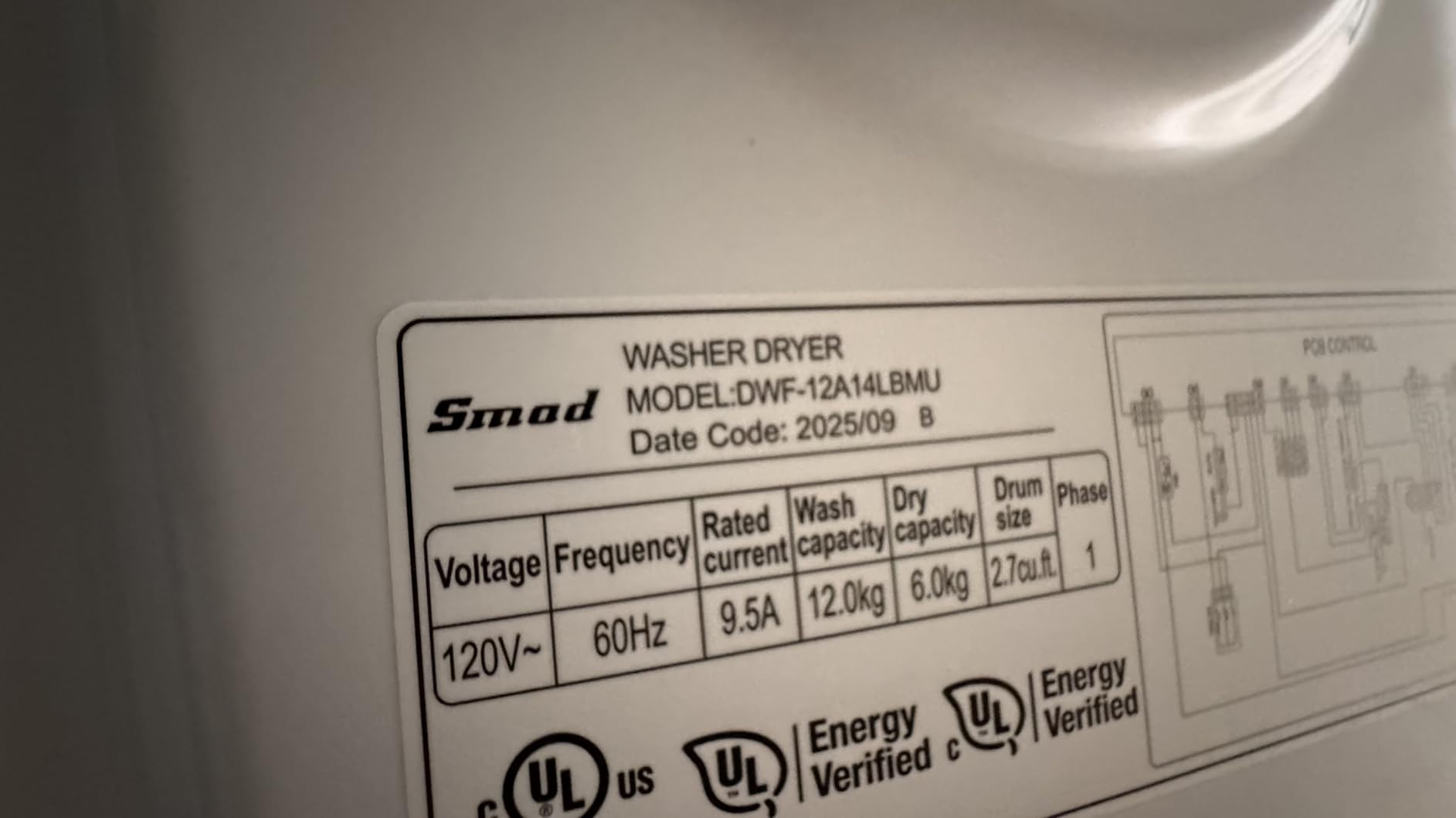 Washer and Dryer Combo, 120V All In One Ventless Compact 2.7 Cu.ft 24 Inch Large Capacity, 2 in 1 for RV Apartment Home, Child Lock, Full-Automatic, Overnight Wash and Dry customer photo 2