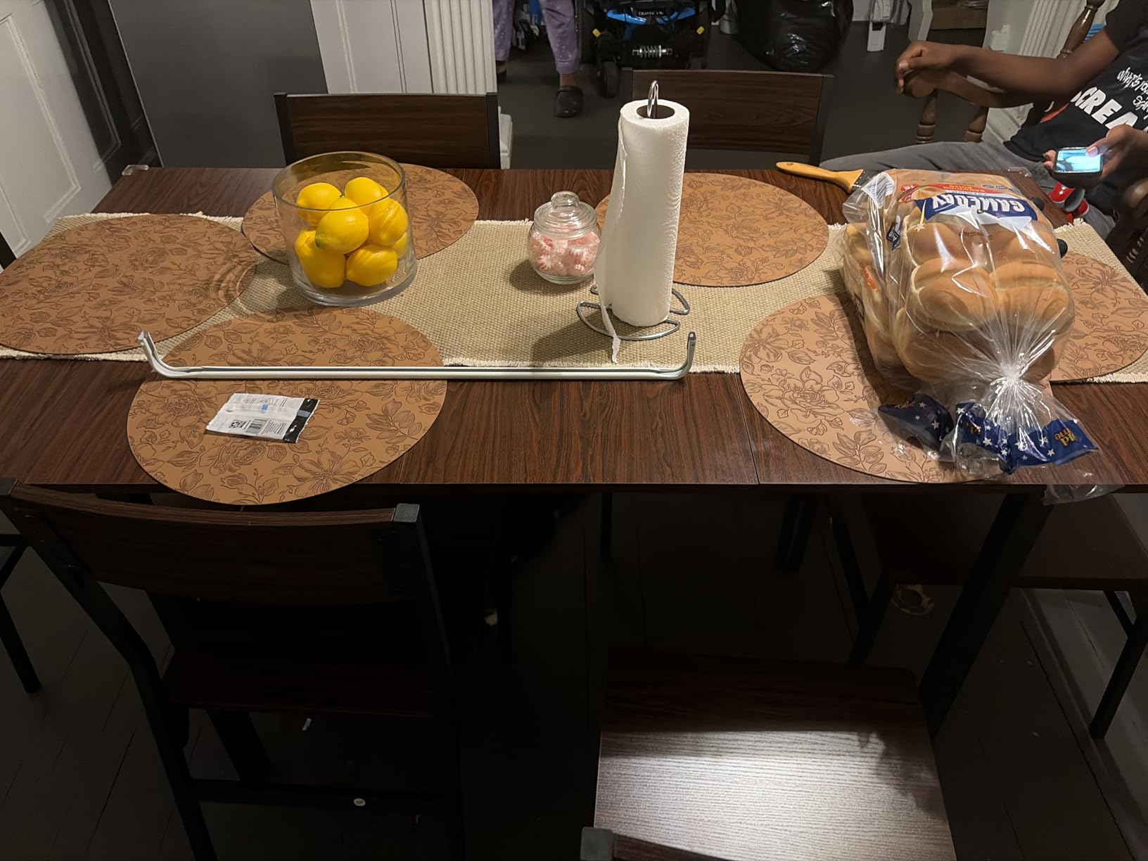 iPormis 7-Piece Dining Table Set with 6 Chairs, 63