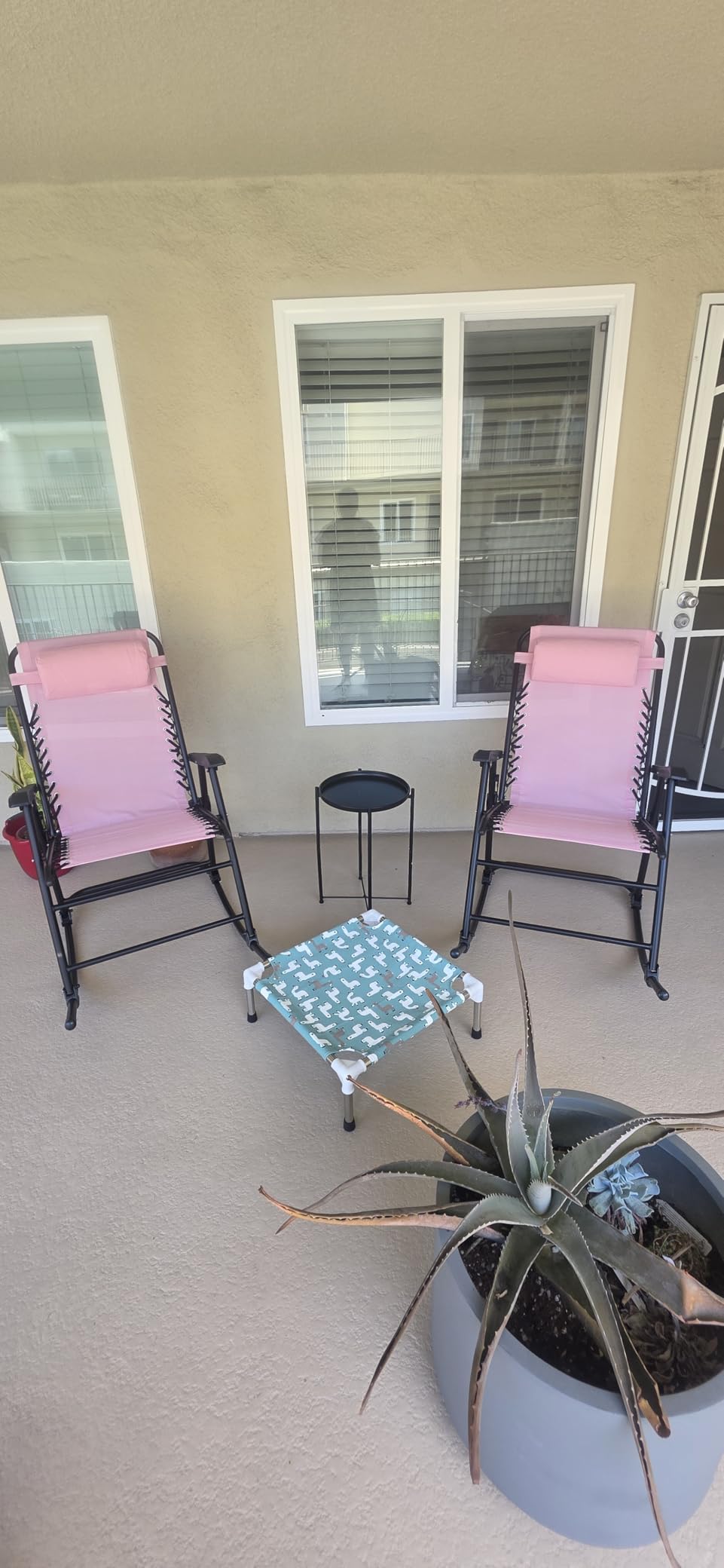 Best Choice Products Outdoor Zero Gravity Rocking Chair, Folding Reclining Patio Lounge Chair with Adjustable Pillow for Lawn, Beach, Camping - Burgundy customer photo 2