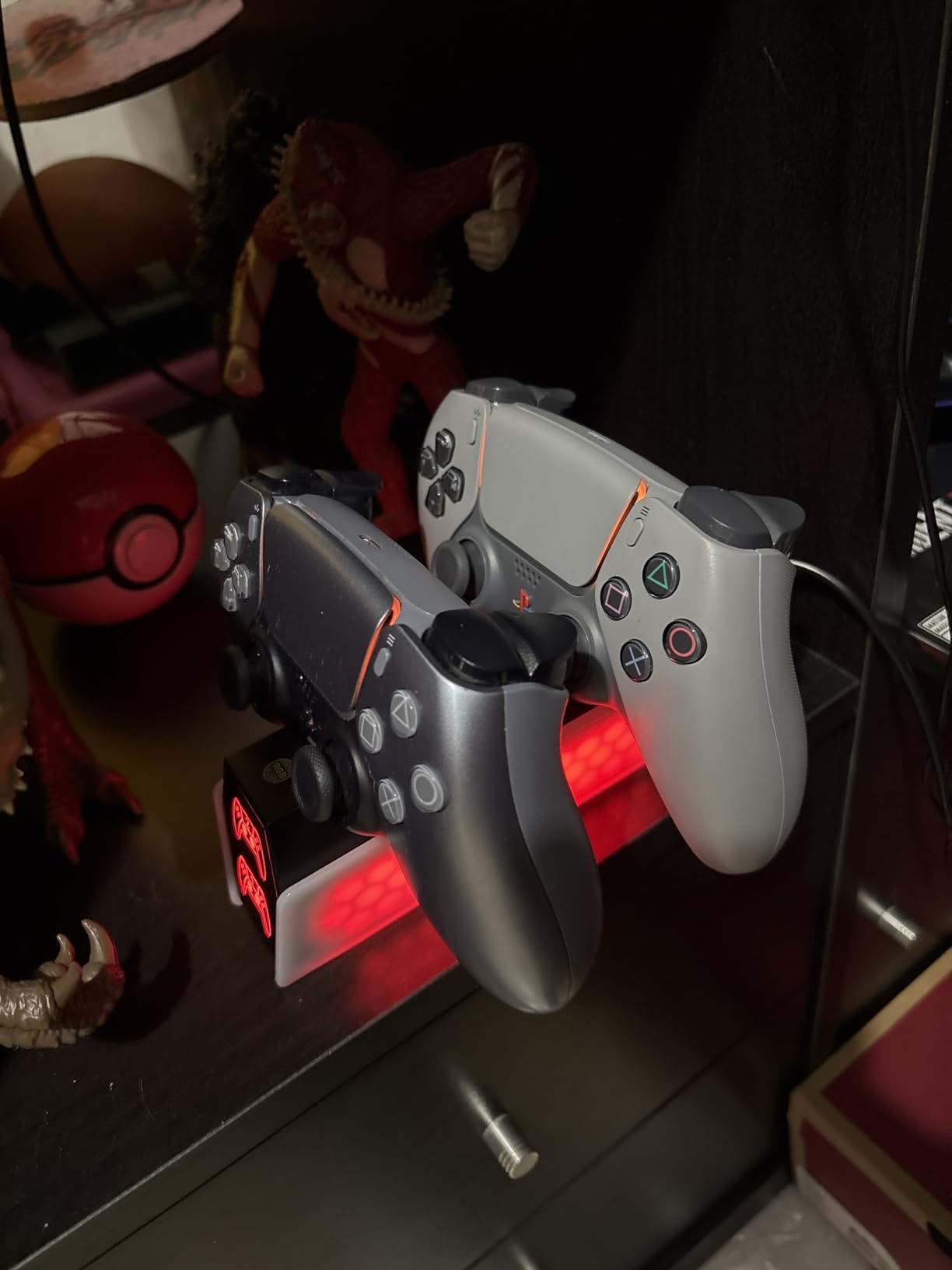 PS5 Controller Charger Station Compatible with DualSense & Edge Controllers, PS5 Charging Station Docking with RGB Light & LED Indicator for PlayStation 4 Interactive Gaming Figures customer photo 1