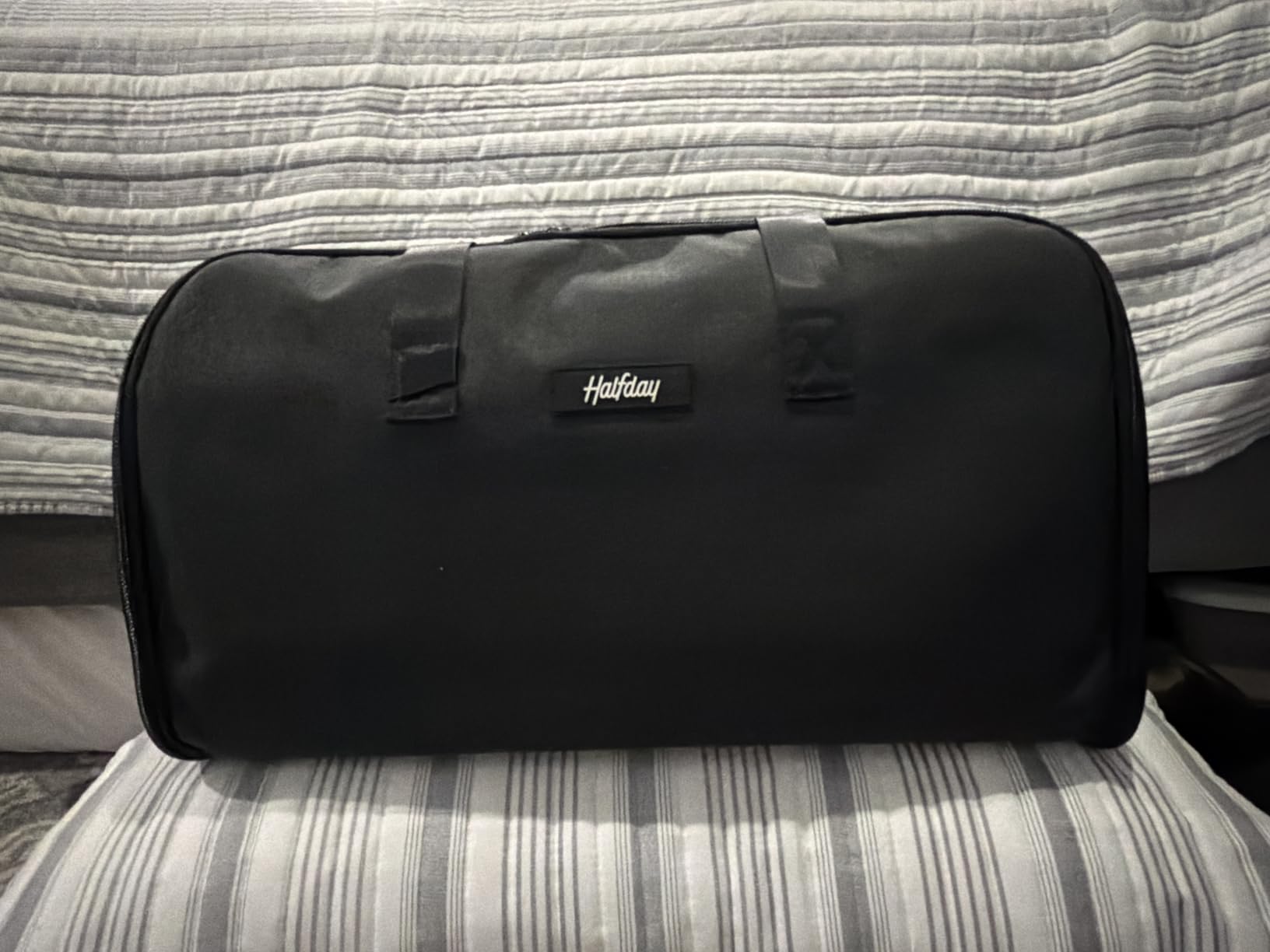 Halfday Convertible 2-in-1 Garment Duffel Weekender Bag 45L: Wrinkle-Free Travel (Hanging Suit Compartment, Shoe Pockets, Trolley Sleeve), Durable & Water-Resistant Carry-on, Shadow customer photo 1