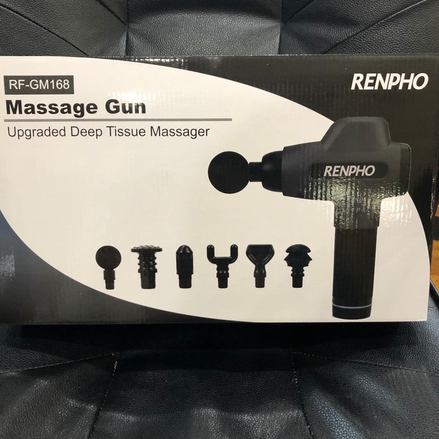 RENPHO Active+ Percussion Massage Gun, Fathers Day Dad Gifts, 5 Adjustable Speeds for Back, Neck, Muscle Recovery - App Controlled Guided Courses, Carry Case for Professional Athlete, Gym and Travel customer photo 1