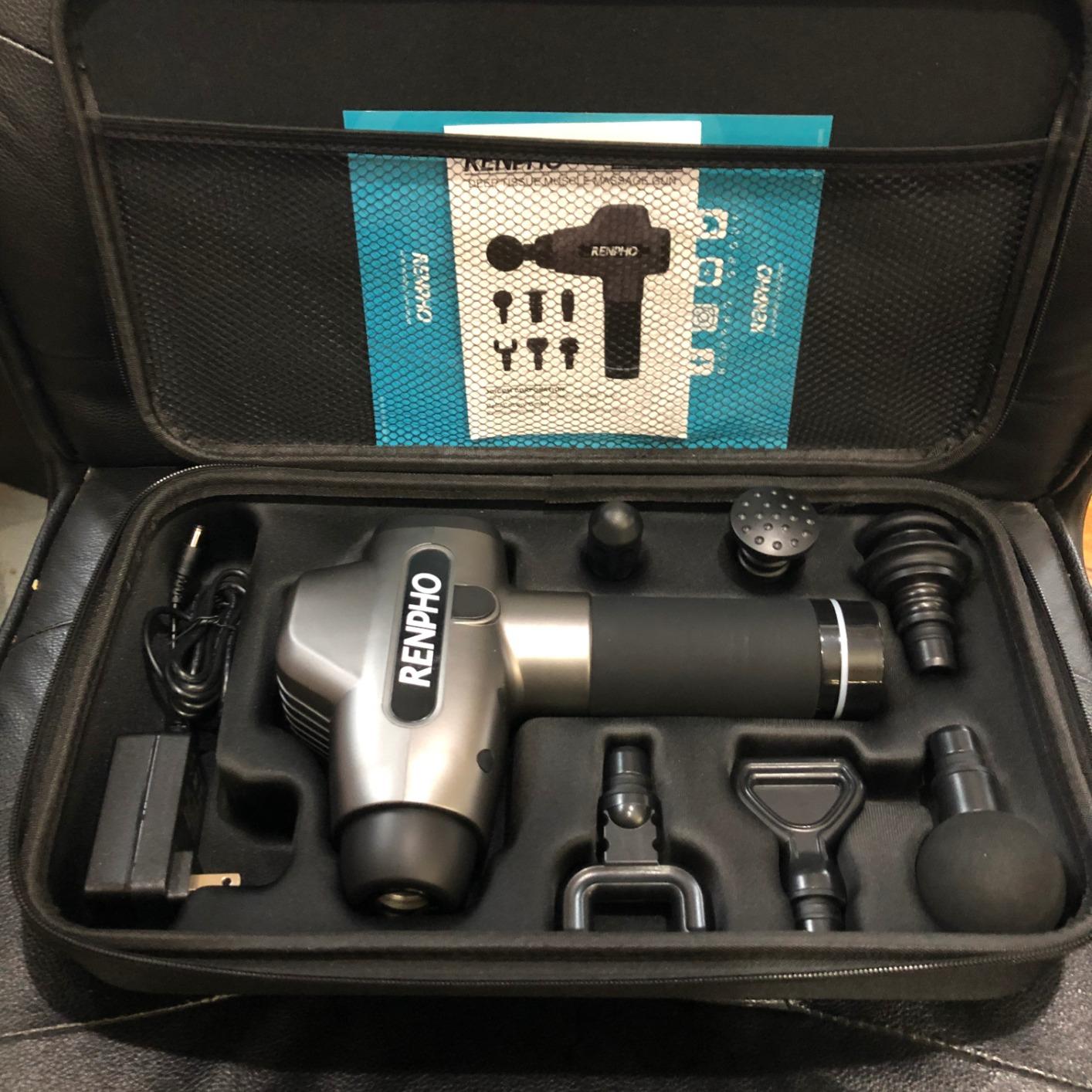 RENPHO Active+ Percussion Massage Gun, Fathers Day Dad Gifts, 5 Adjustable Speeds for Back, Neck, Muscle Recovery - App Controlled Guided Courses, Carry Case for Professional Athlete, Gym and Travel customer photo 2