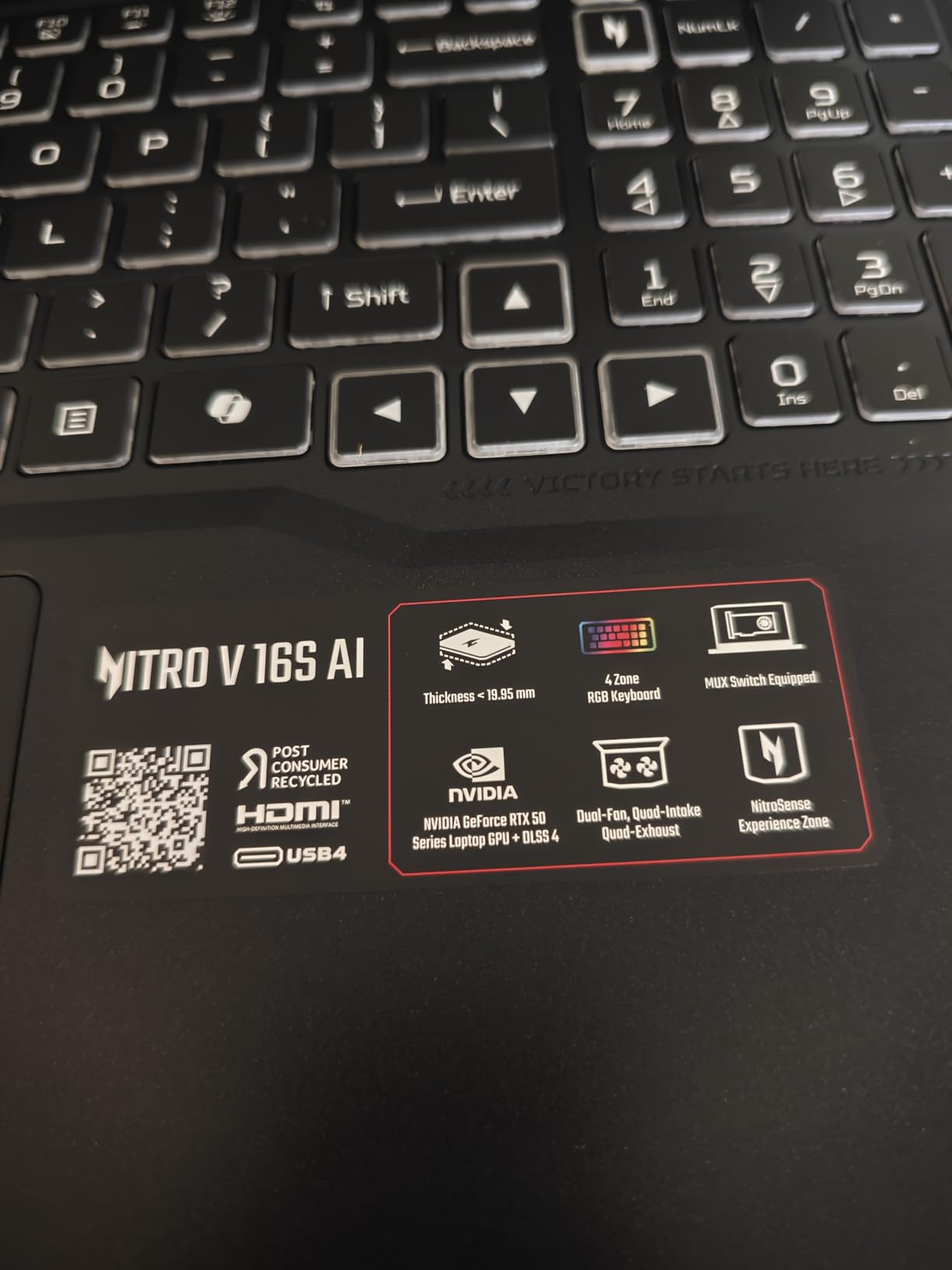 Acer Nitro V 16S AI Gaming Laptop | AMD Ryzen 7 260 | NVIDIA GeForce RTX 5060 | 16
