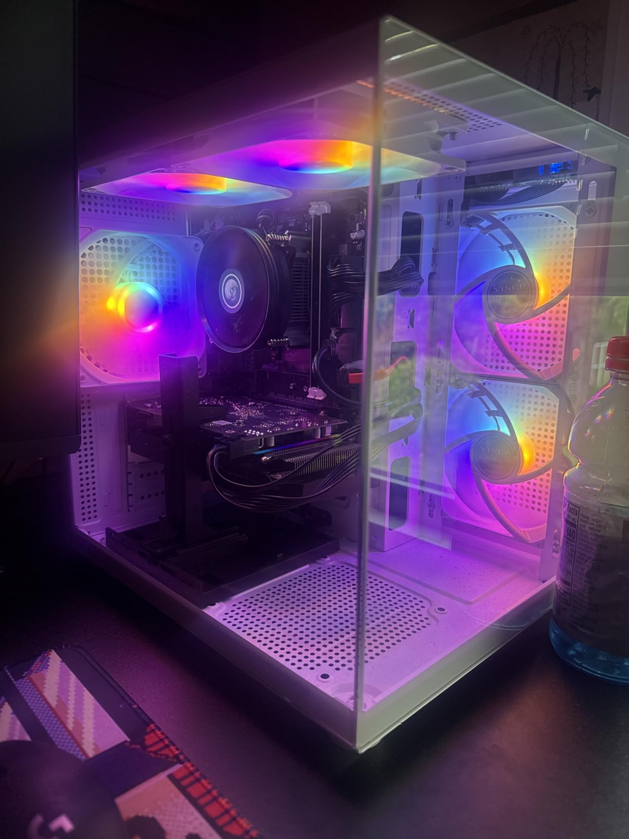 abytespark Prebuilt Gaming PC Desktop Computer, Intel Core i7-4770, RX590 8GB GDDR5, 16GB RAM, 512GB SSD, WiFi 5.0, RGB Fan x4 customer photo 2