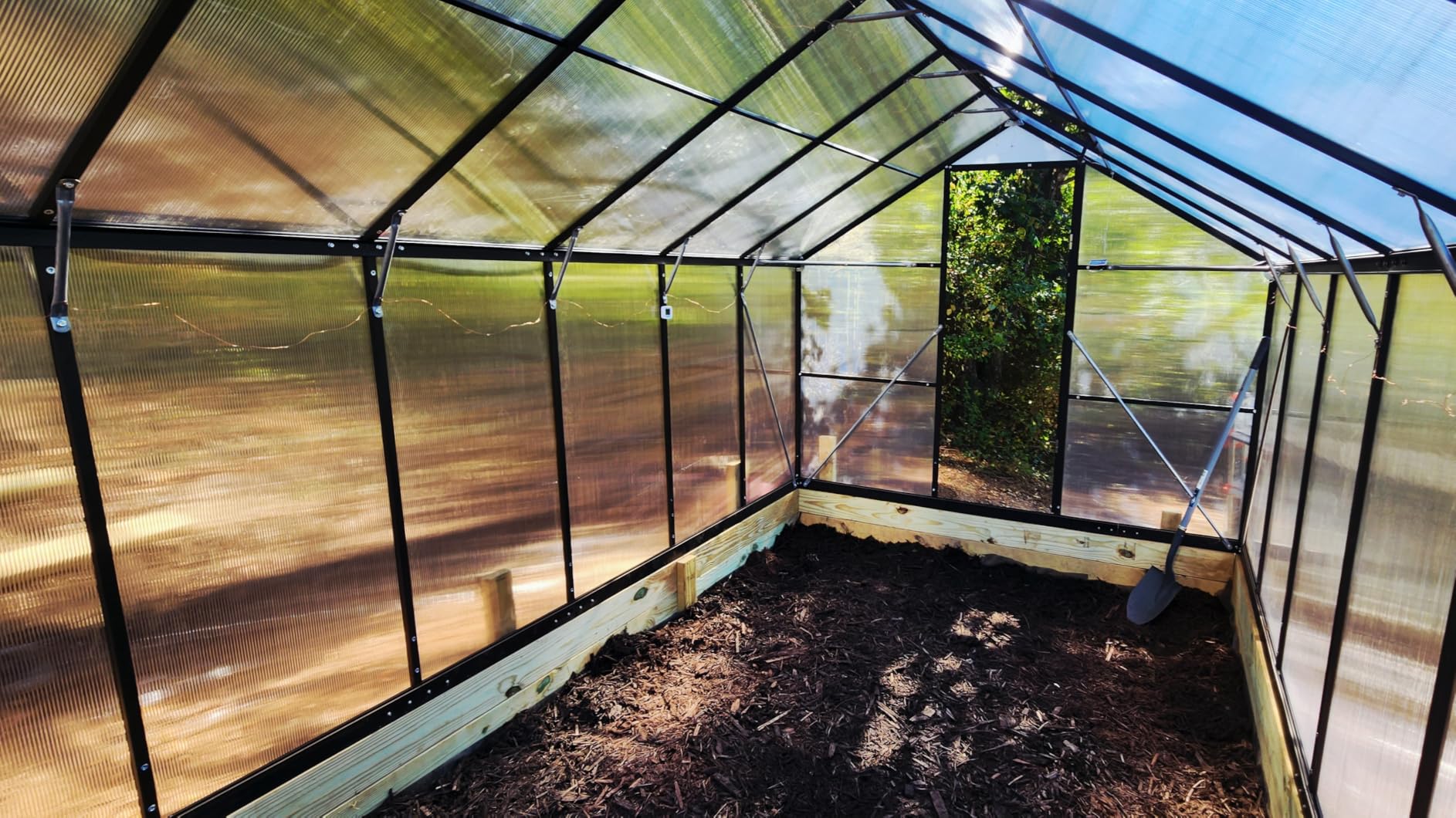 6x8 FT Greenhouse with Hygrometer, Greenhouses for Outdoors with Heavy Duty Aluminum Frame, Quick Setup Plant Gardening Green Houses for Outside with Lockable Door & Vented Roof Window customer photo 2