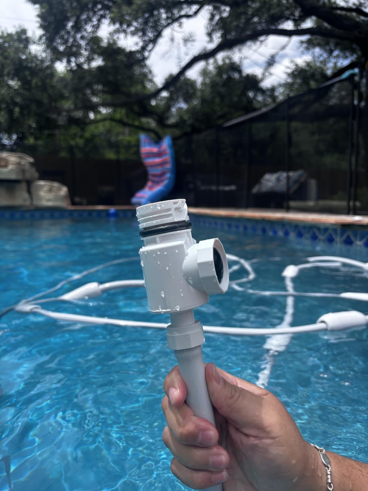 MAKHOON Upgrade Pool Pressure Side Sweeper - Professional Pool Cleaner for Efficient Swimming Pool Cleaning, Stable 4-Wheel Structure Design customer photo 2
