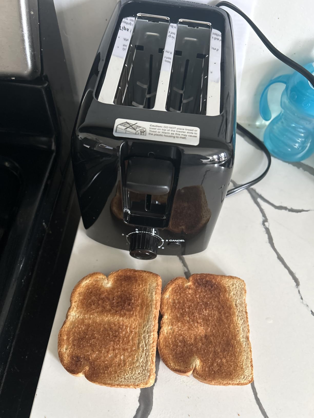 Elite Gourmet ECT1027G Cool-Touch 2 Slice Toaster, 6 Toast Settings & Cancel Function, Extra Wide 1.25