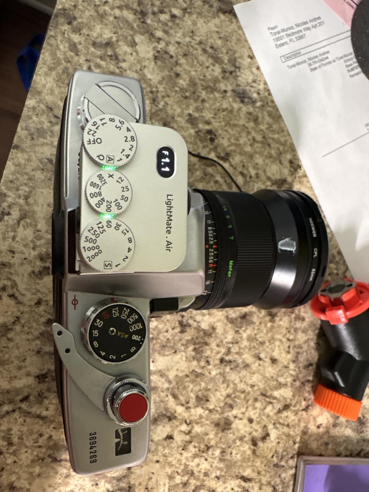 LightMate AirPro Light Meter Photography, 35° Wide-Angle Reflective Digital Exposure Meter, Rechargeable 20H Battery Life, 3 Dials Retro Exposure Indicator, for Leica & Other Film Cameras, Black Metal customer photo 2