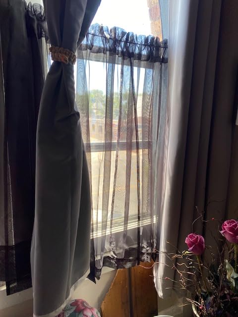 MIULEE White Sheer Curtains 84 Inches Long, 4 Panels Set, Light Filtering Rod Pocket Voile Drapes for Living Room and Bedroom, Airy Soft Fabric Window Treatments, 42 x 84 Inches customer photo 1