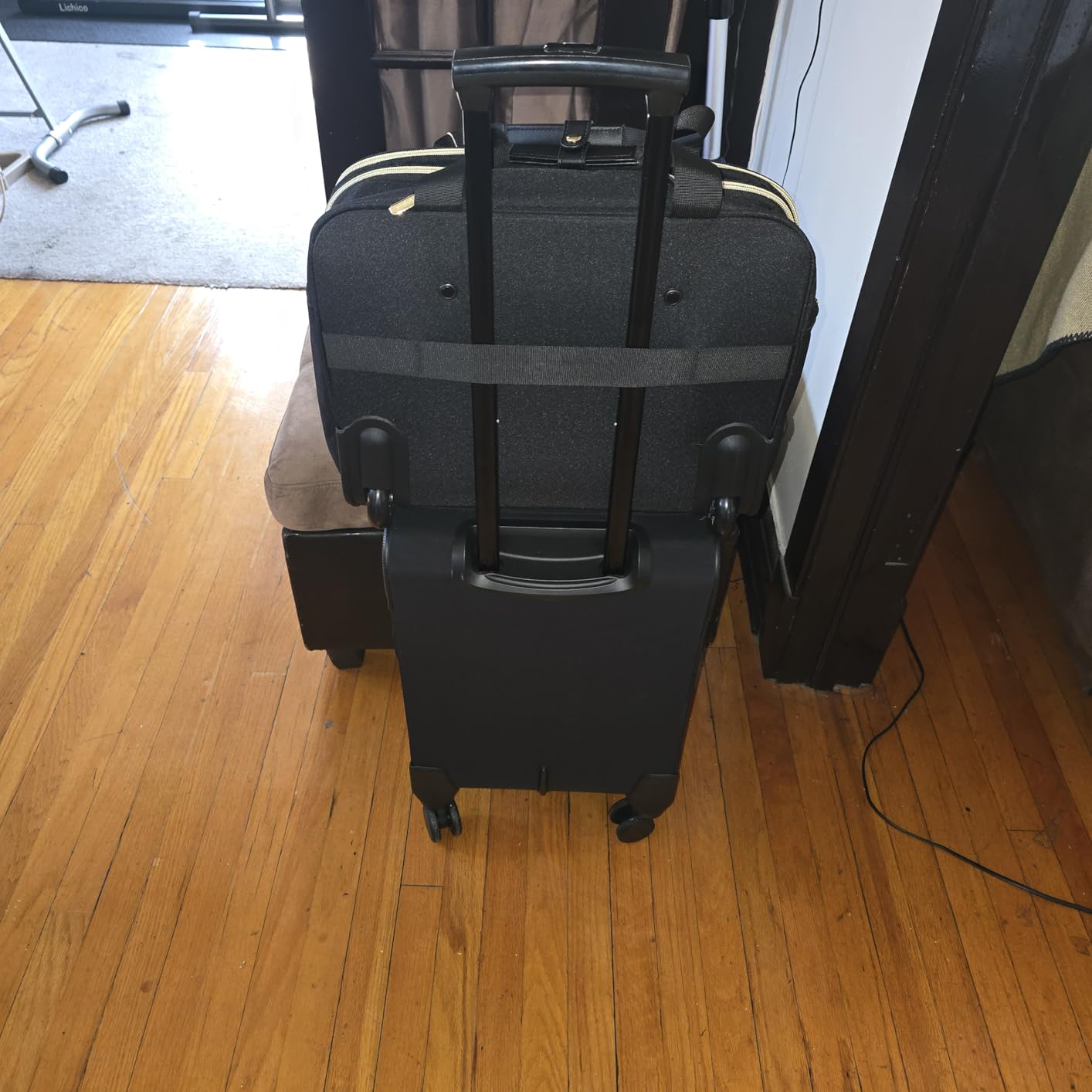 LOVEVOOK Rolling Laptop Bag Women, 17.3 Inch Laptop Briefcase with Wheels, Soft Sided Underseat Carry On Luggage Personal Item Suitcase for Work Travel Business customer photo 2