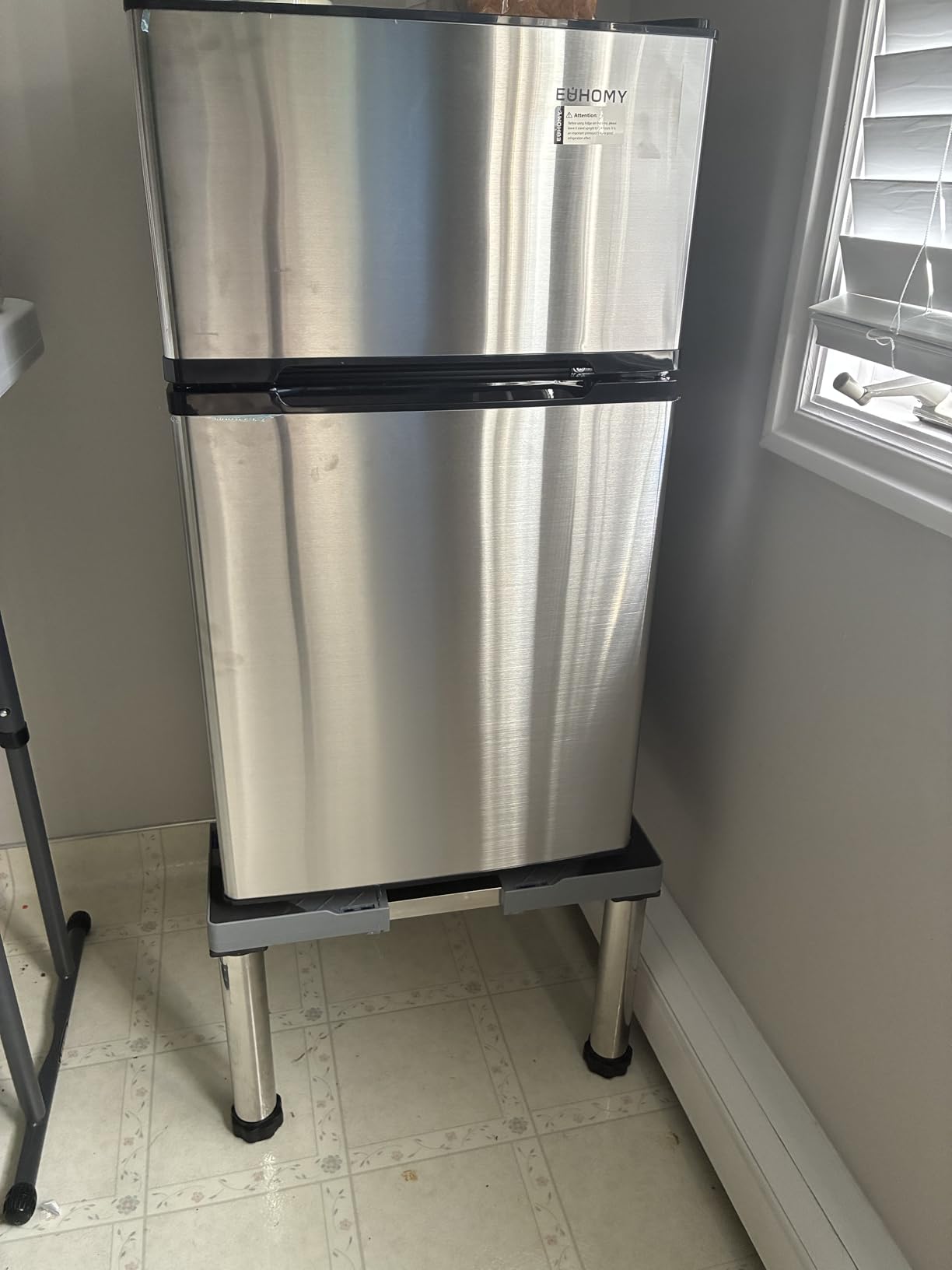 EUHOMY 7.4 Cu.Ft. Refrigerator with Freezer, 2 Door Fridge, Adjustable Thermostat, Large Capacity, Refrigerator for Kitchen/Dorm/Office/Apartment - Food Storage or Cooling drinks, Black customer photo 2