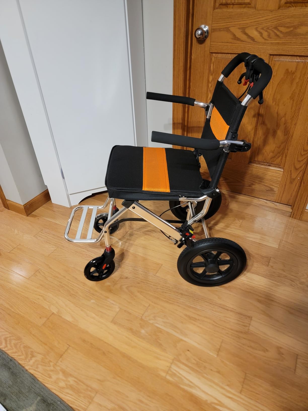 3in1 180° Reclining Transport Wheelchairs with 18.5in Wide seat, Lightweight Travel Transit Wheelchairs, Shower Bathroom Wheelchair, Portable Self-Propelled Wheelchairs customer photo 1
