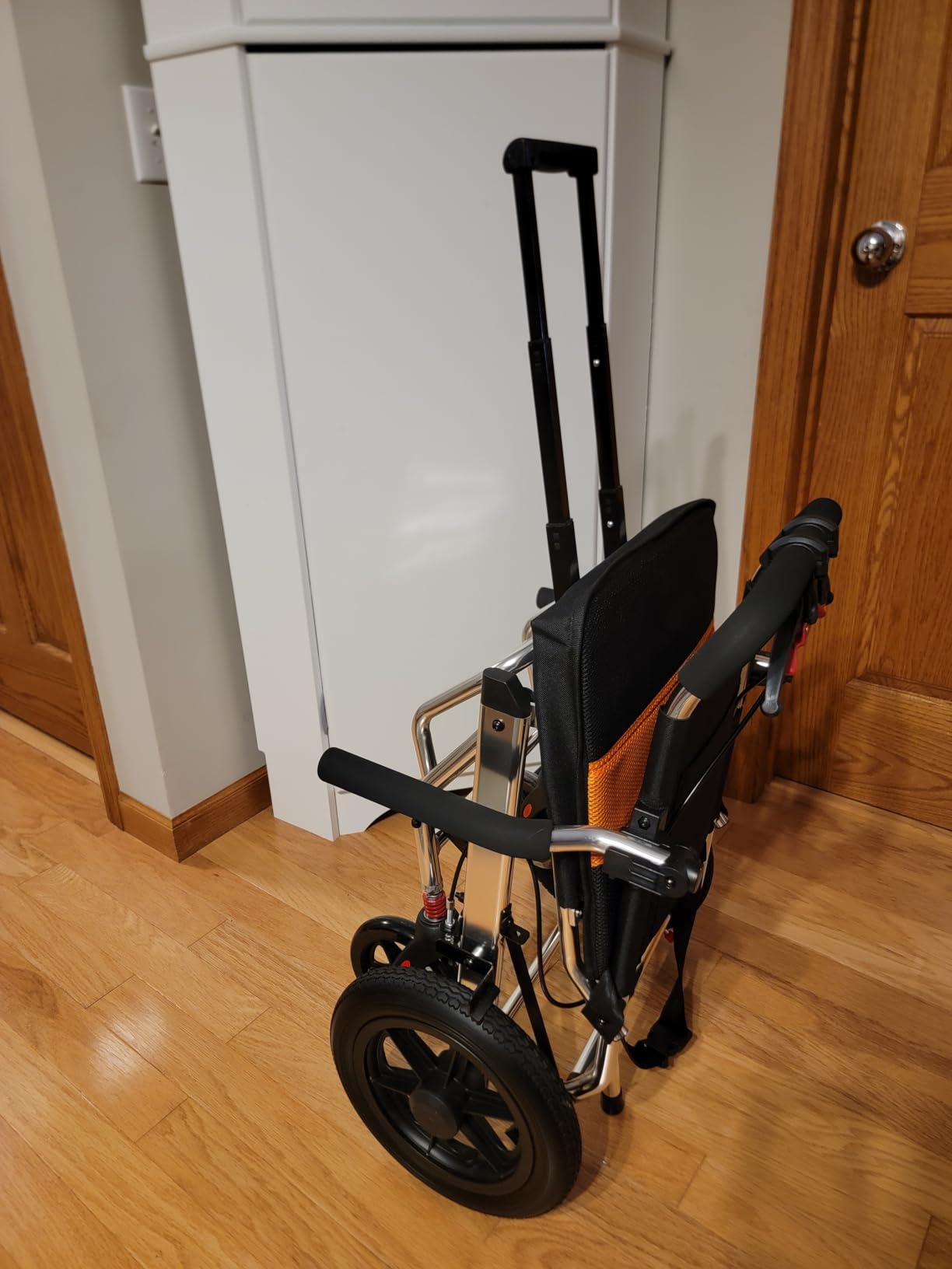 3in1 180° Reclining Transport Wheelchairs with 18.5in Wide seat, Lightweight Travel Transit Wheelchairs, Shower Bathroom Wheelchair, Portable Self-Propelled Wheelchairs customer photo 2
