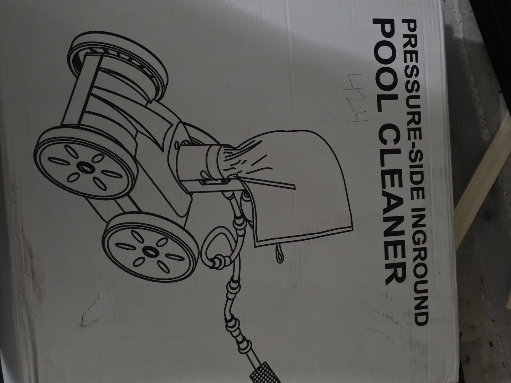 MAKHOON Upgrade Pool Pressure Side Sweeper with Feed Hose - Professional Pool Cleaner for Efficient Swimming Pool Cleaning, Stable 4-Wheel Structure Design customer photo 2