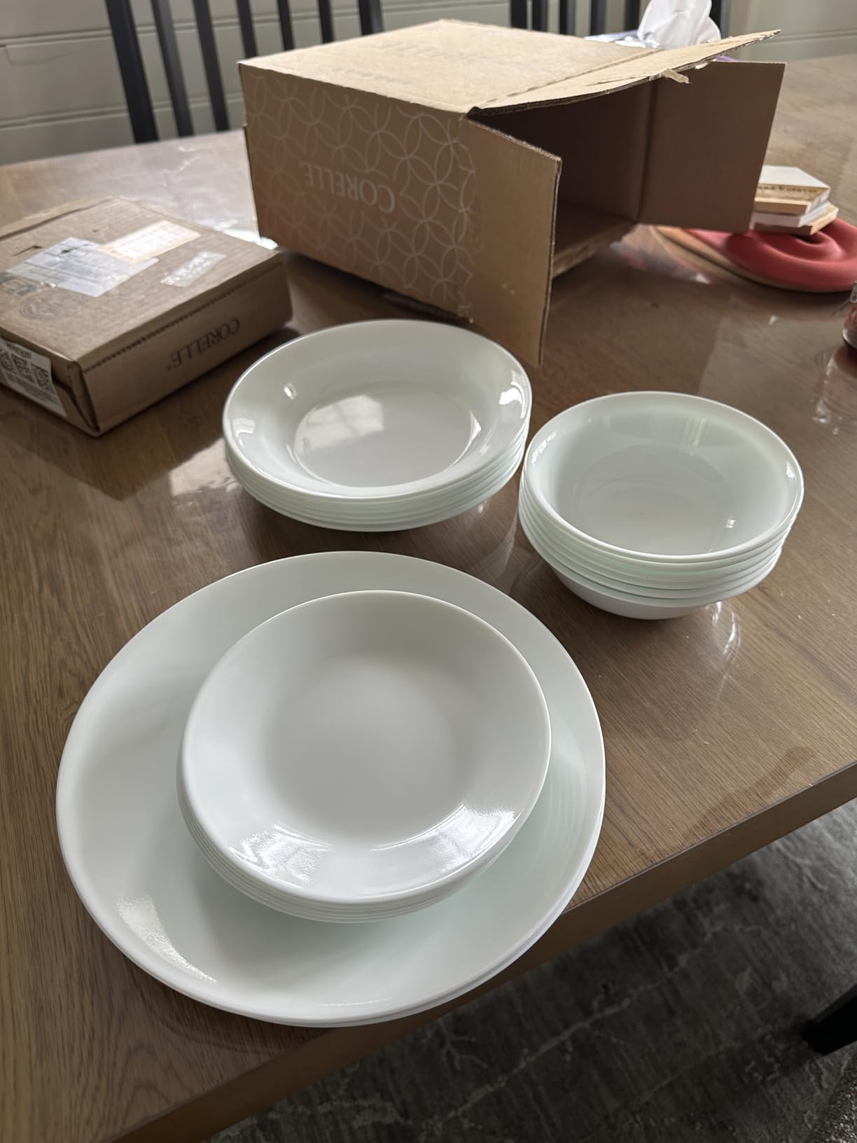 Corelle Vitrelle 18 Piece Glass Dinnerware Sets Service for 6, Triple Layer Chip & Crack Resistant Glass Plate and Bowl Sets, Acadia customer photo 1