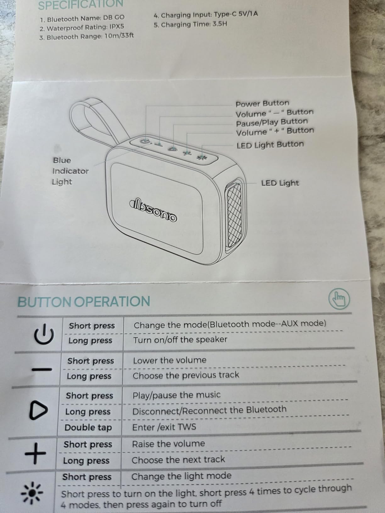 Portable Bluetooth Speaker Waterproof Gift: IPX5 HD Sound Up to 24H Playtime, TWS Pairing, Wireless Speakers with Lights, Outdoor|Travel|Camping|Pool|Beach Essentials Accessories-Black customer photo 1