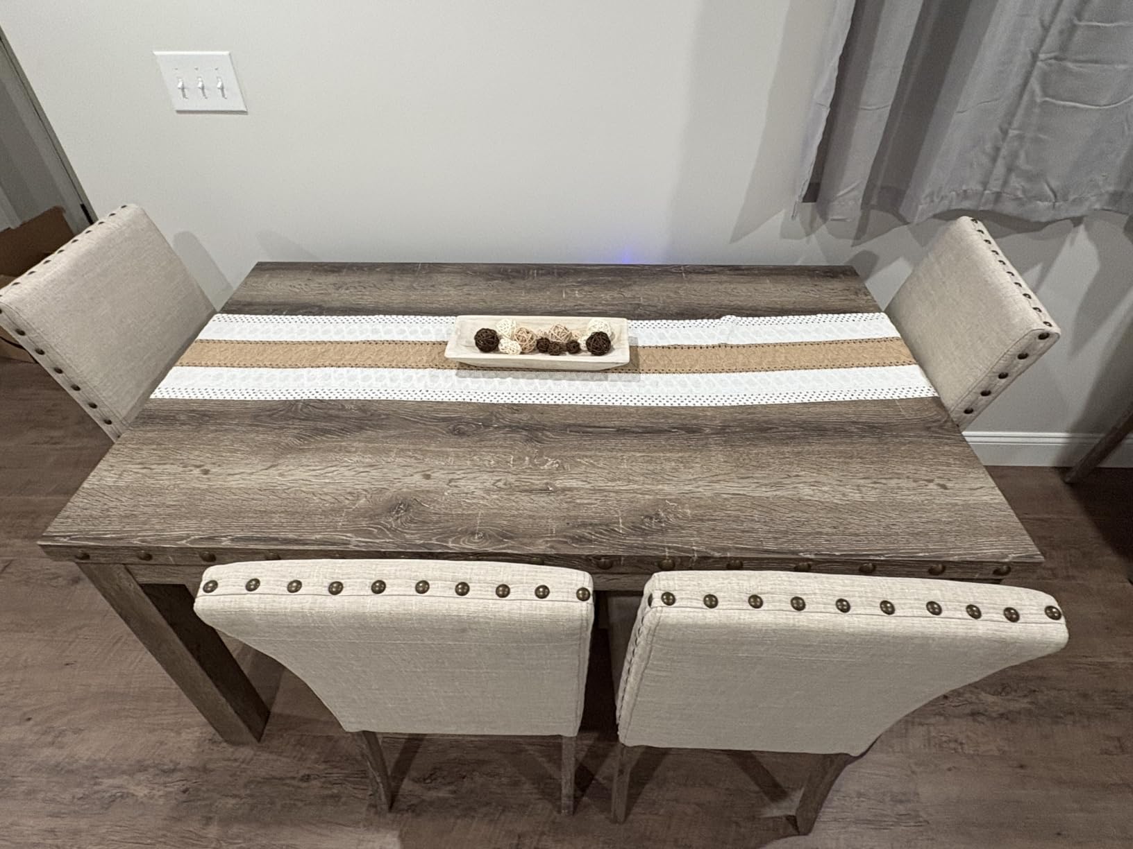 Morden Fort Farmhouse Dining Set for 4, 60