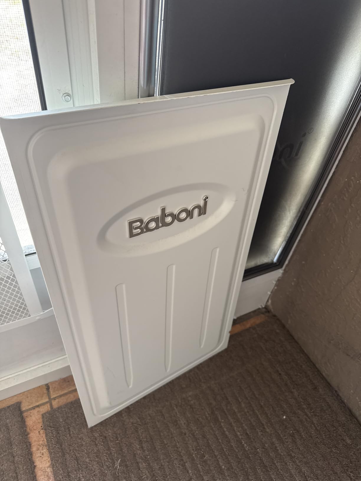 Baboni 3-Flaps Pet Door for Interior and Exterior Doors, Durable Plastic Frame and Telescoping Tunnel, Aluminum Lock/Metal Panel, Strong Magnetic Flaps, Never Rust Dog Door (Pets Up to 100 Lb) -Large customer photo 1