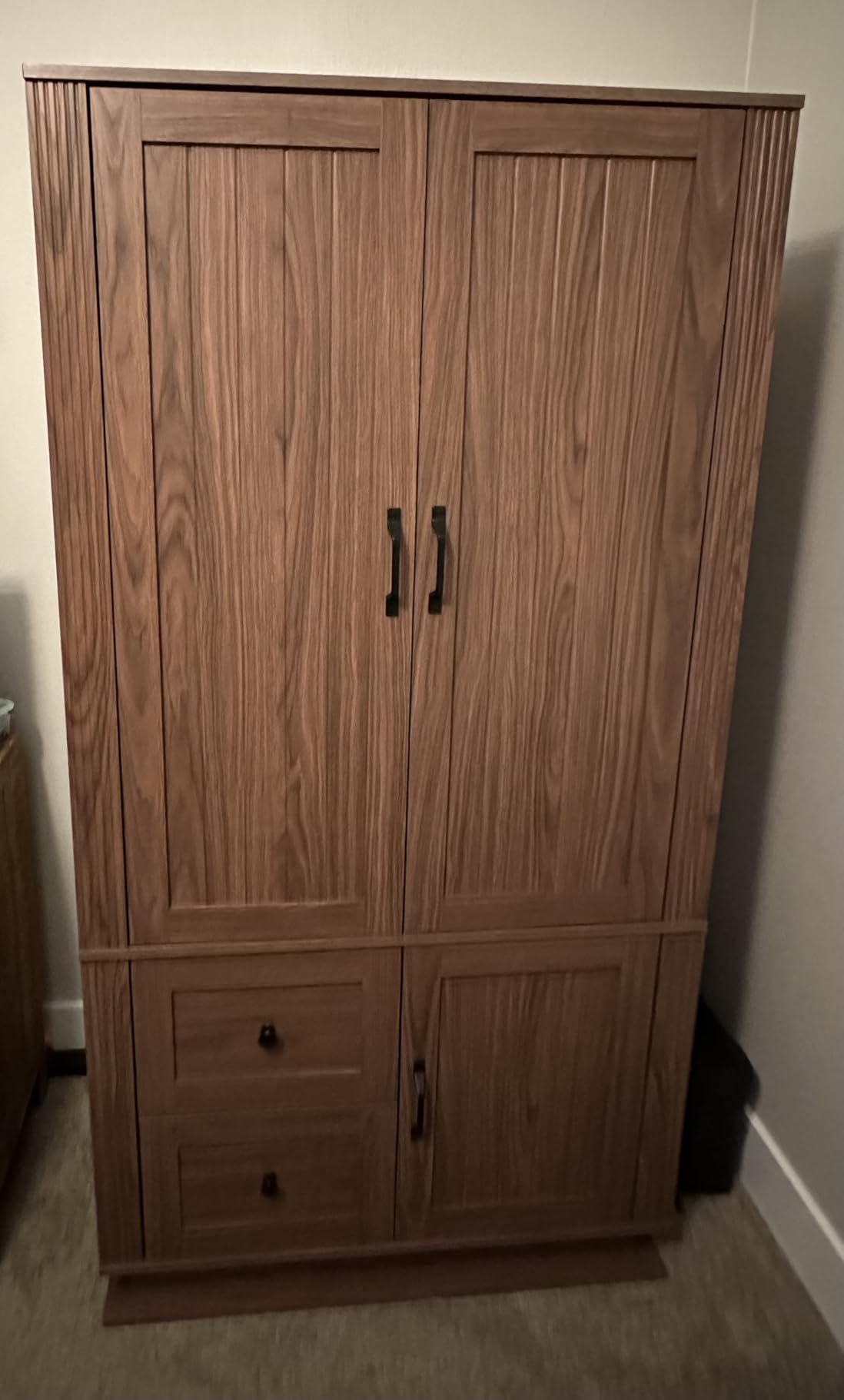 LIKIMIO Farmhouse Wardrobe Closet with Doors, 70