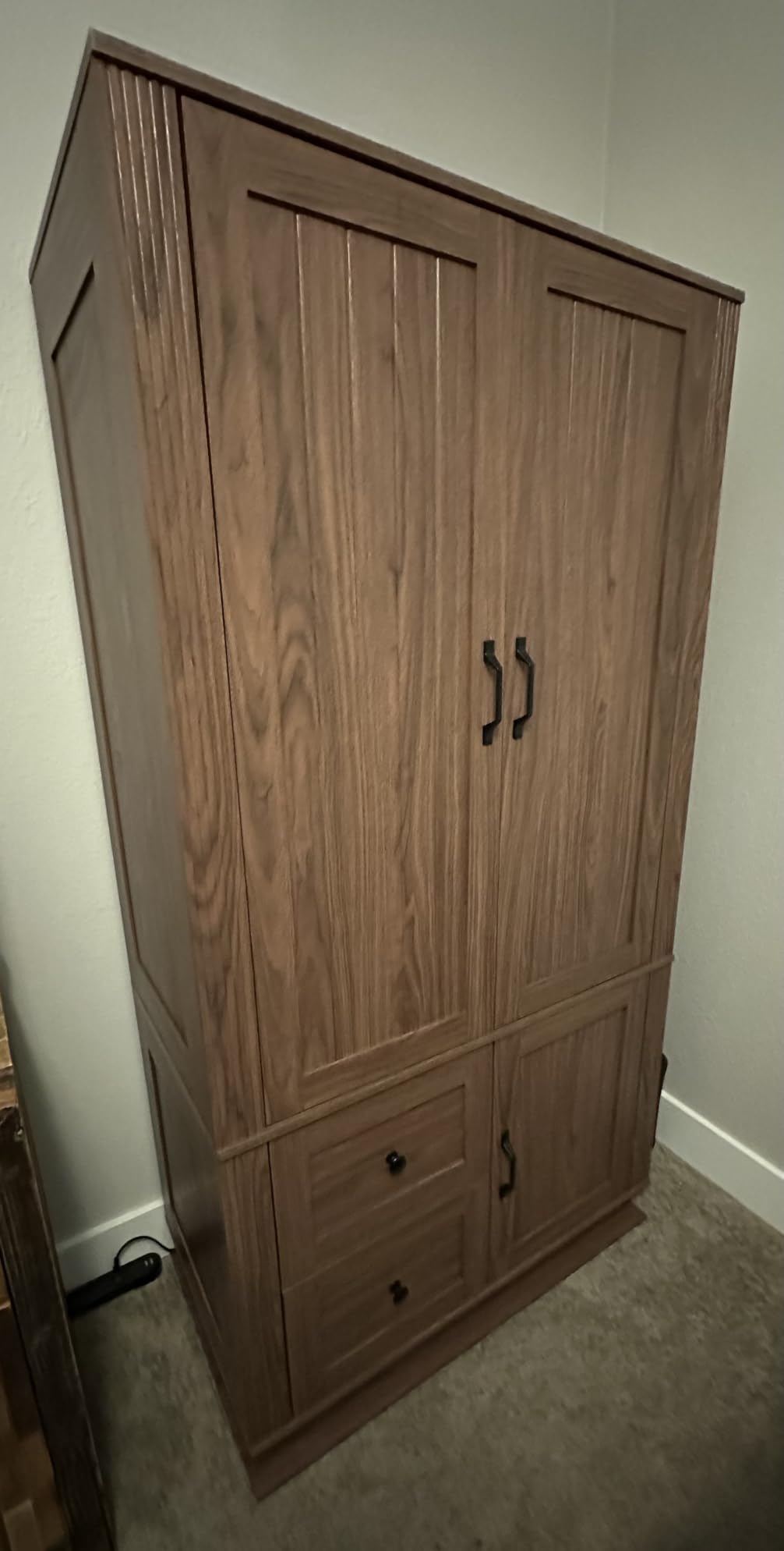 LIKIMIO Farmhouse Wardrobe Closet with Doors, 70