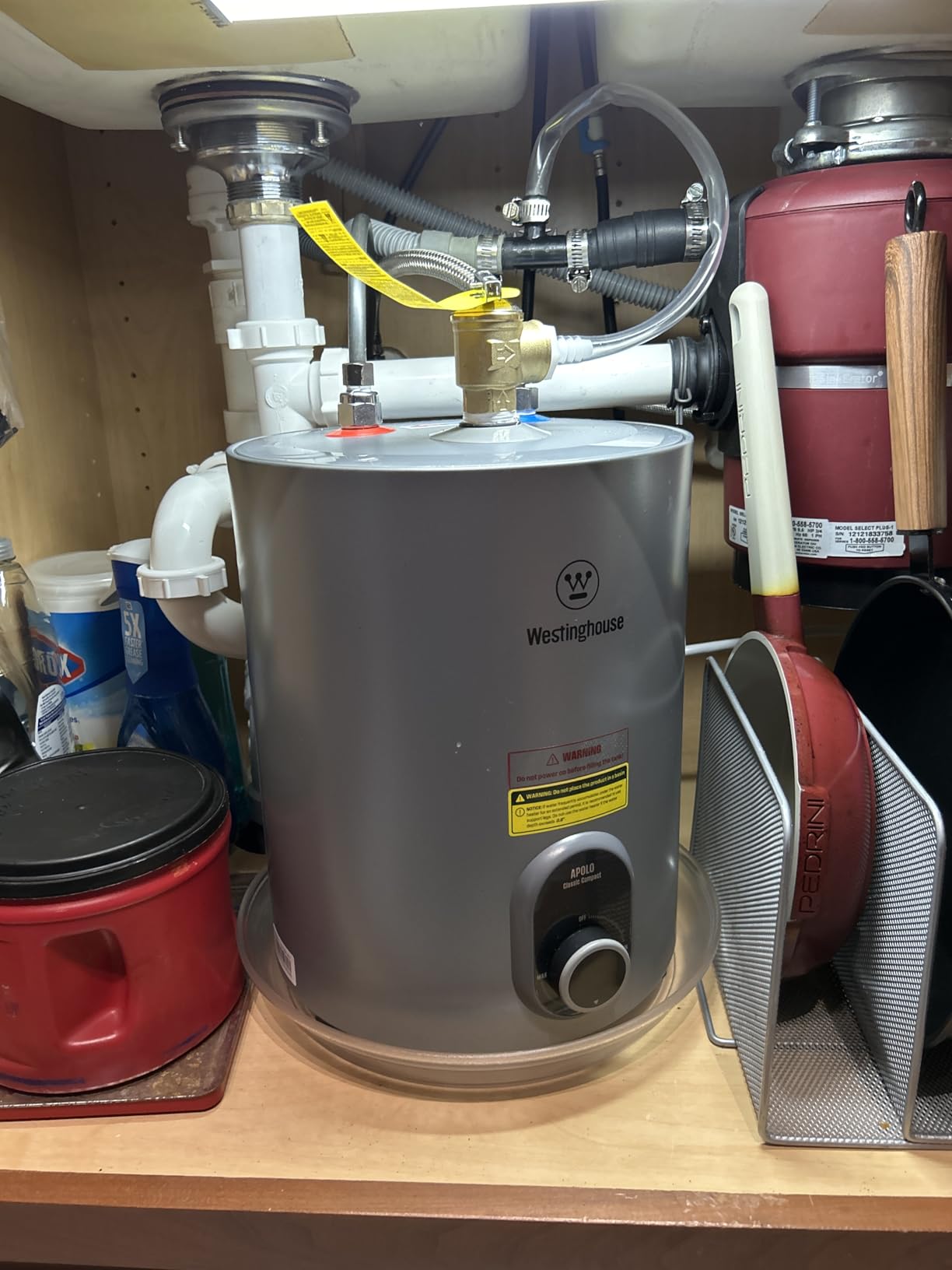 Westinghouse Point of Use Water Heater - 4 Gallon Electric Mini Tank 120V 1440W Hot Water Heater for Kitchen Sinks, Utility Rooms, RVs and Under Sink Installation, Wall or Floor Mount, CSA Listed customer photo 1