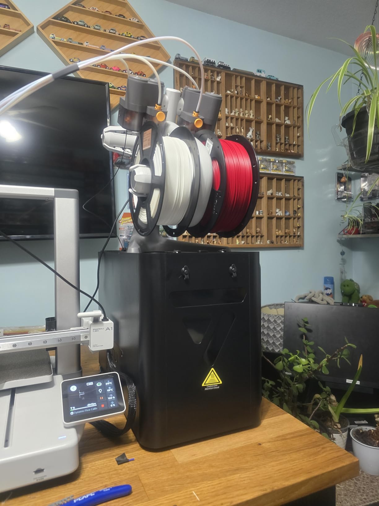 SUNLU Official Filament Dryer S4, 4-Spool Filament Storage Box with Auto Humidity Control, 350W PTC Fast Heating, 70℃ Max Temperature for 3D Printer Filament, S4 Black customer photo 1