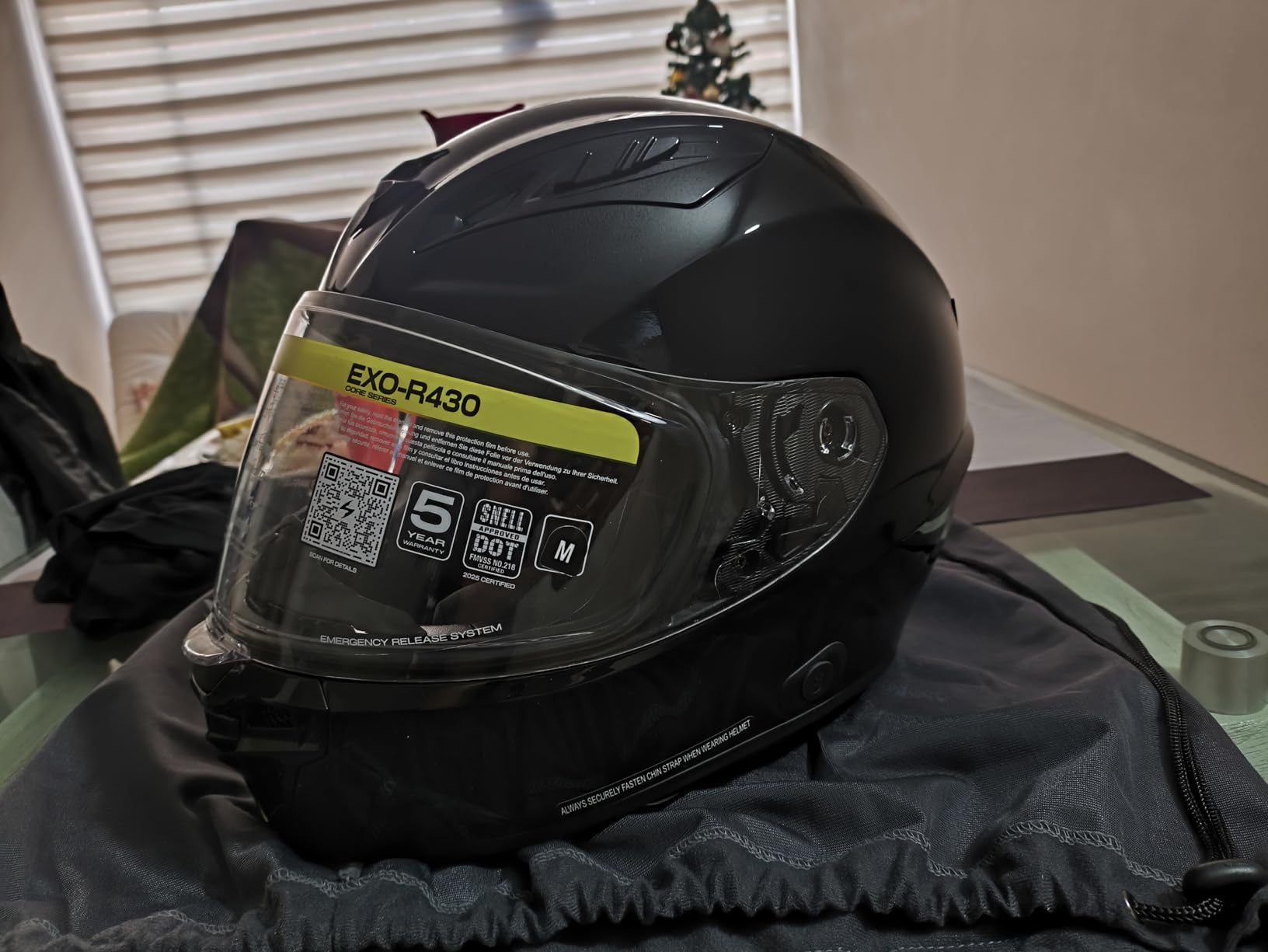 ScorpionEXO R430 Full Face Street Motorcycle Helmet with Bluetooth Ready Speaker Pockets DOT/SNELL Approved Wyvern (Black/Red - Large) customer photo 1