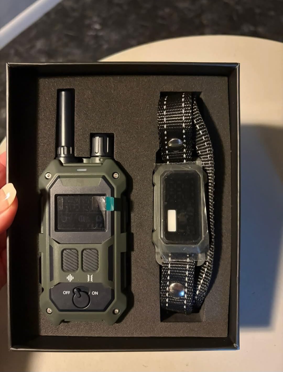 BLACKDOG Military Dog Shock Collar - 4200ft Dog Training Collar with Remote, 4 Training Modes, Flashlight & Strobe, 3-Month Battery, IP67 Waterproof Dog E Collar for All Breeds 5-150lbs (Dark Blue) customer photo 1