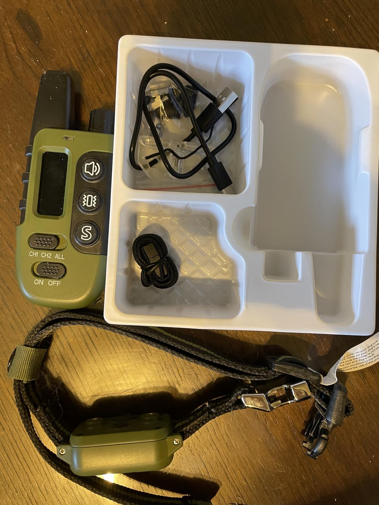 Shock Collar for Dogs, IP67 Waterproof Dog Training Collar with Remote Control, 3 Modes: Beep, Vibration, Safe Static, Rechargeable Adjustable for 15-110lbs Medium Large Dogs customer photo 1