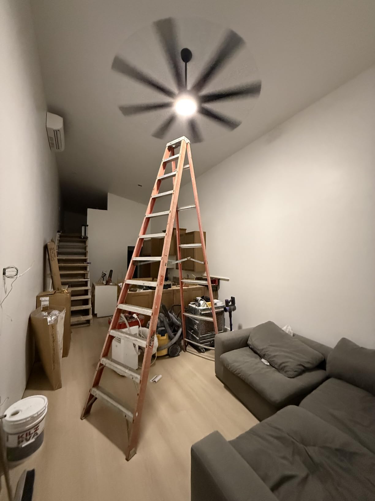 72'' Large Ceiling Fans with Lights, Modern Black Ceiling Fan Remote/APP Control, Dimmable, Quiet DC Motor Big Ceiling Fan for Indoor/Covered Outdoor customer photo 1