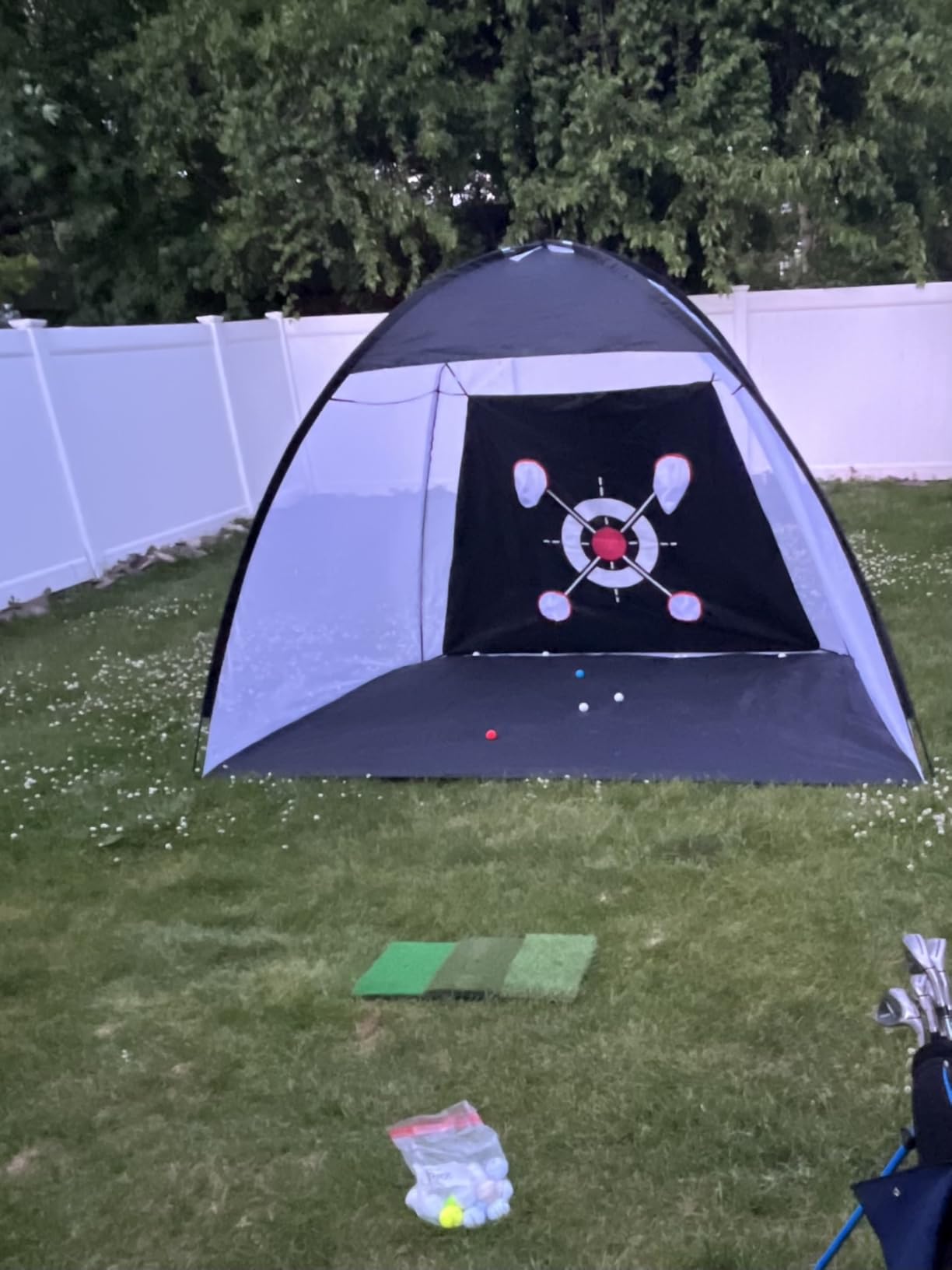 Golf Net, 10x7FT with Golf Practice Mat, Hitting Aid Nets for Backyard Driving Chipping Training Swing with Targets customer photo 1
