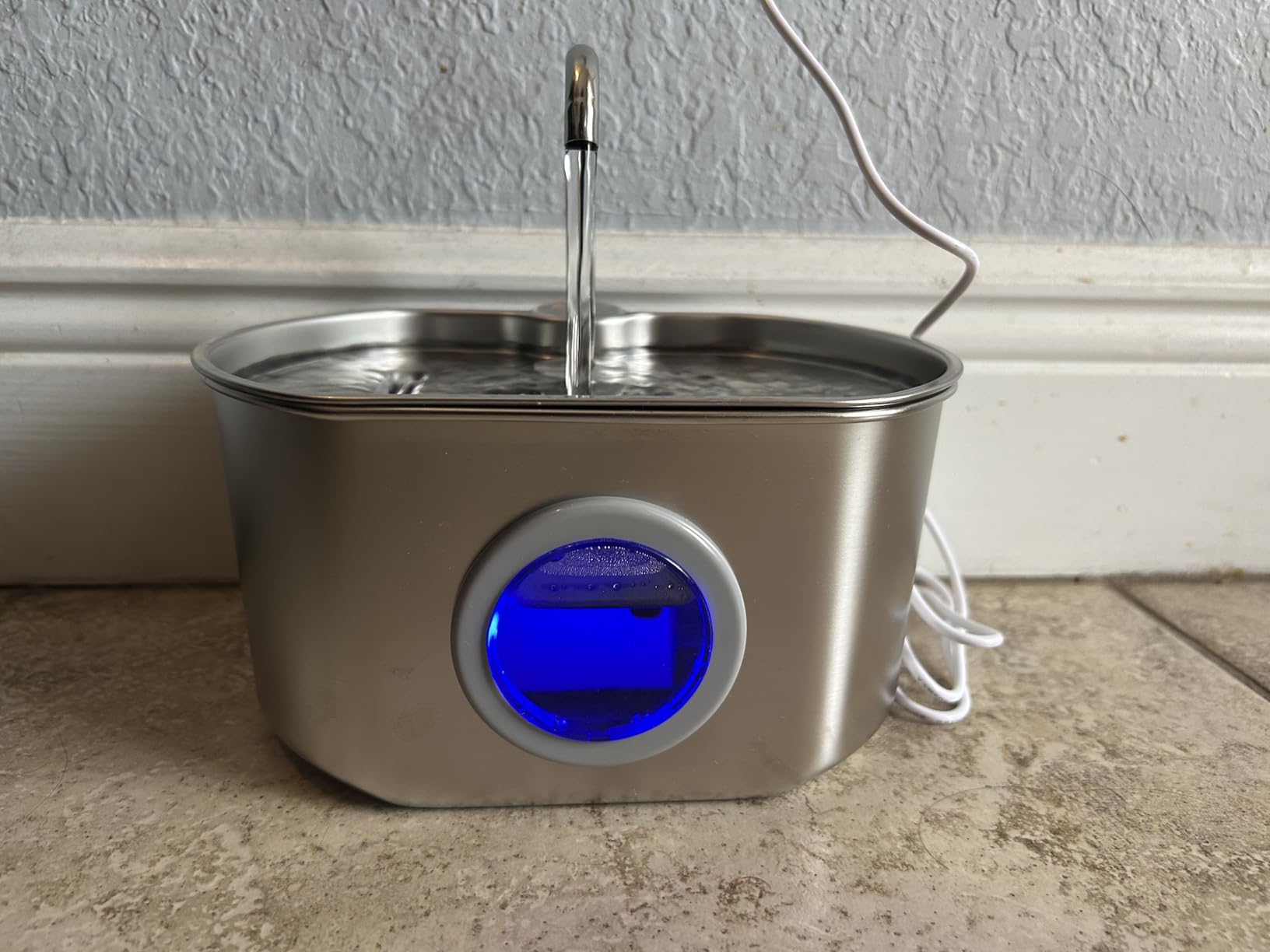 Cat Water Fountain Stainless Steel: 73oz/2.2L Cat Fountain for Drinking- Pet Water Fountain Inside - Automatic Dog Watering Dispenser Bowl - Pet Feeding & Watering Supplies customer photo 2