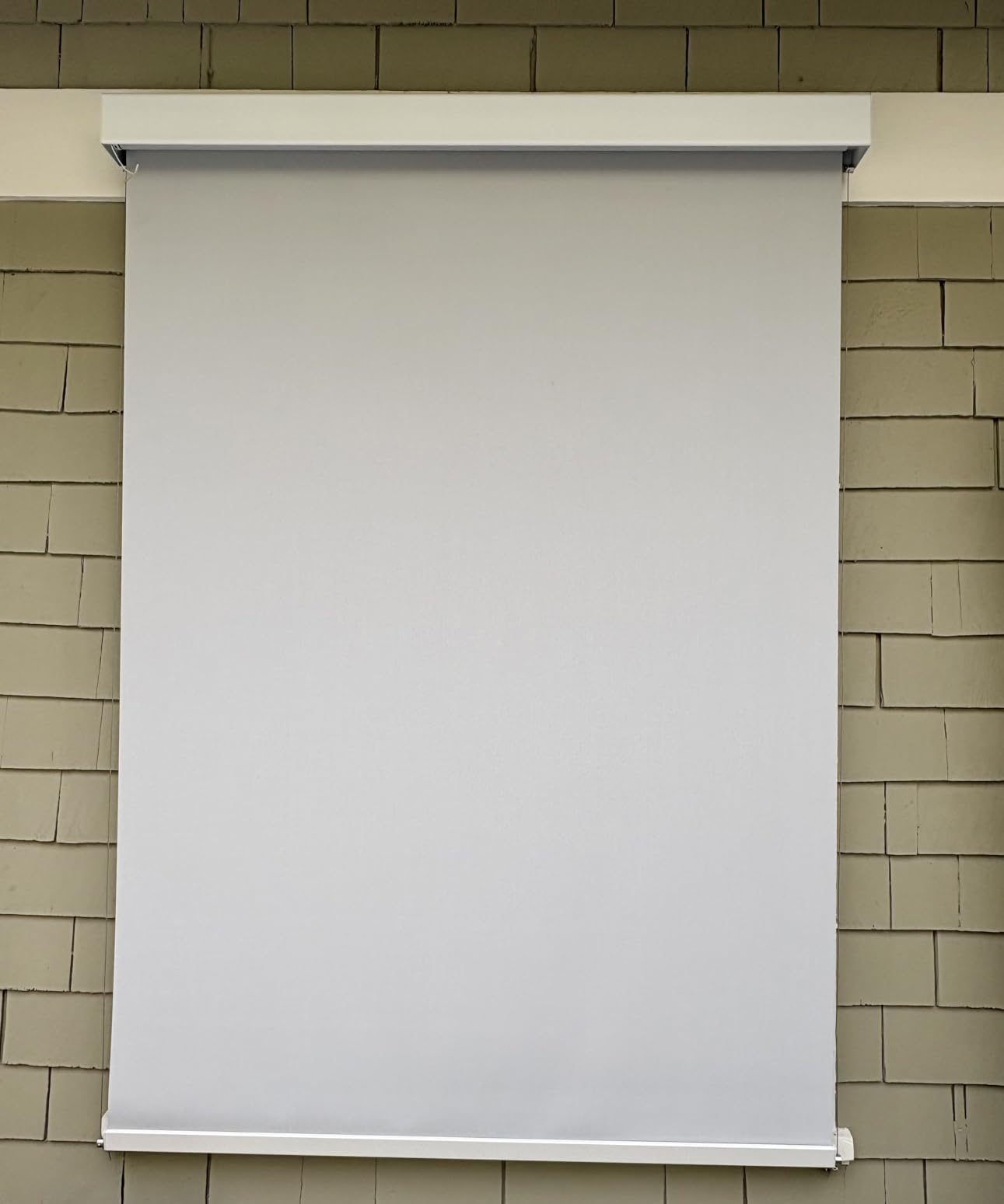 Kincmo Motorized Outdoor Shades for Patio Porch, Custom Outdoor Motorized Blinds with Remote, Waterproof & Windproof Patio Shades Work with Apple Homekit,Alexa,Google (3% Openness Black) customer photo 1