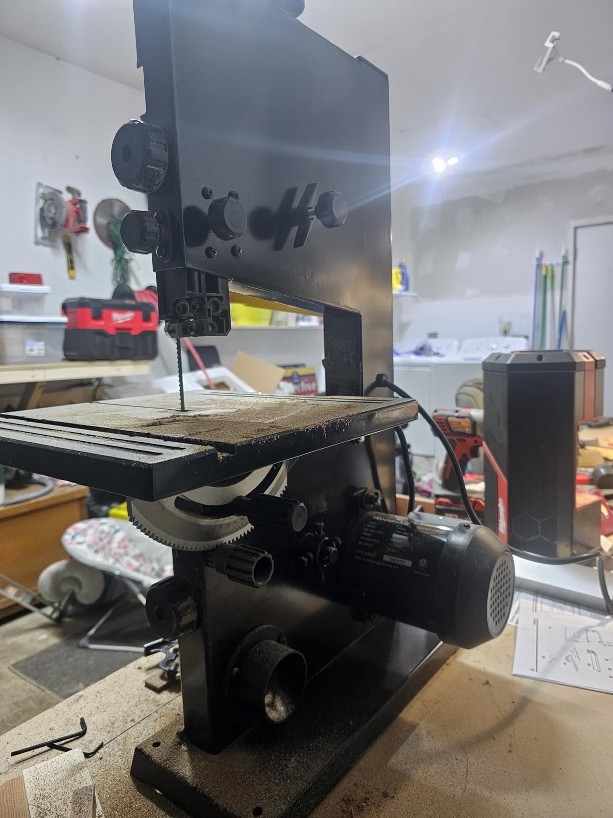 Woodskil 10 Inch Dual Speed Band Saw with Stand, 4.3A 2360/3000 FPM Benchtop Bandsaw with Quick Tension System & Quick Tool-Free Doors for Hard & Soft Woodworking, DIY customer photo 2