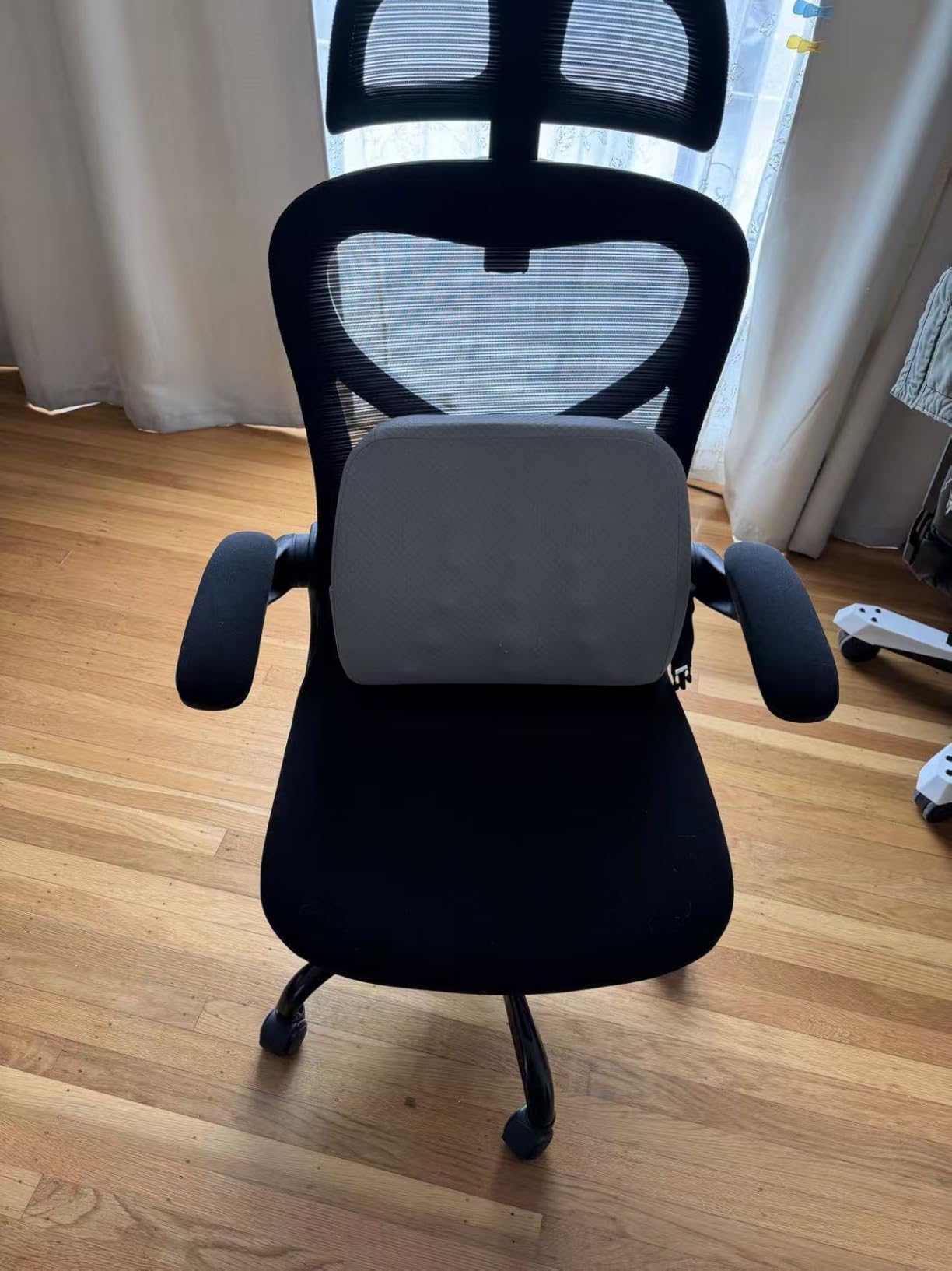 CASASIO Ergonomic Office Chair for Back & Neck Pain Relief, Virgin Foam Seat, 2D Adjustable Lumbar & 3D Headrest, Tilt & Rock for Relaxation, Gray/Silver customer photo 1