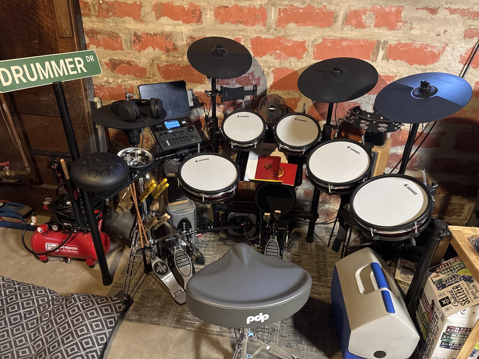 Donner Electric Drum Set DED-300 Pro, Professional Full Size 6-Drum & 3-Cymbal Setup, 12
