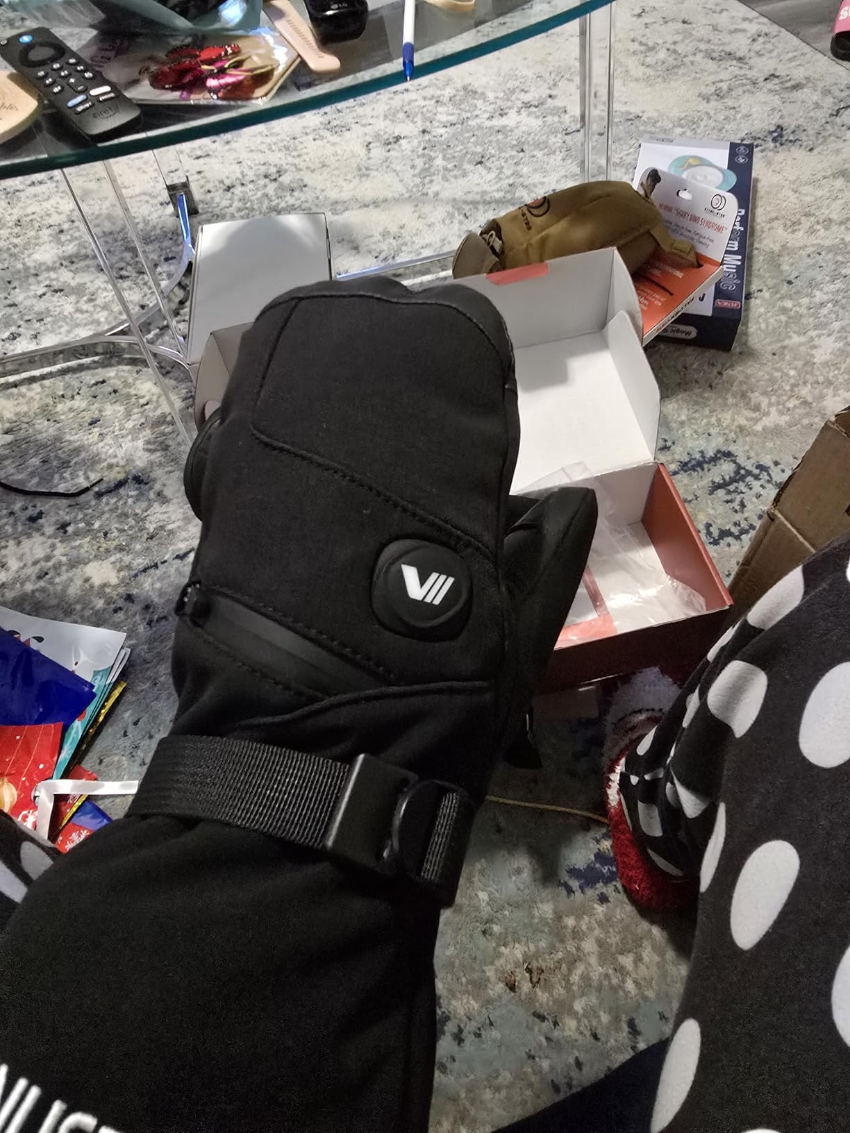 Venustas Heated Mittens for Men & Women, 14H Battery Gloves with Smart Temperature Control, Waterproof Leather Ski Gloves customer photo 2