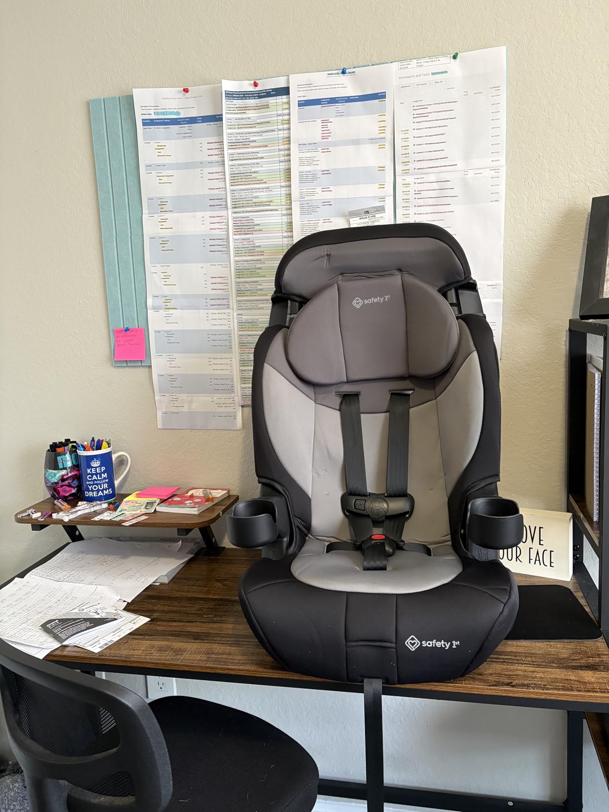 Safety 1st Grand 2-in-1 Booster Car Seat, Converts from High Back to Belt-Positioning Booster, High Back Seat for Kids 40-65, and Belt-Positioning 40-100 Pounds, Black Sparrow customer photo 2