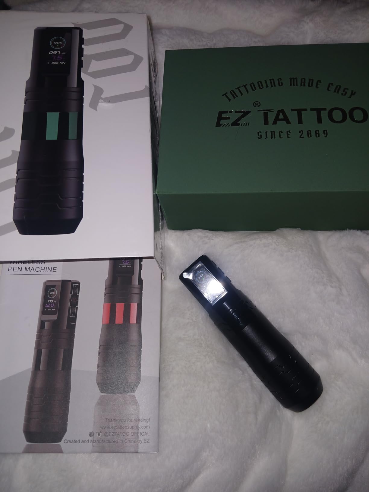 EZ P3 Pro Turbo Tattoo Gun - 6 Strokes 2.5-5.0mm Direct Drive Tattoo Machine with Brushless Motor, OLED Digital Display 1600mAh Battery Power Rotary Tattoo Pen customer photo 1