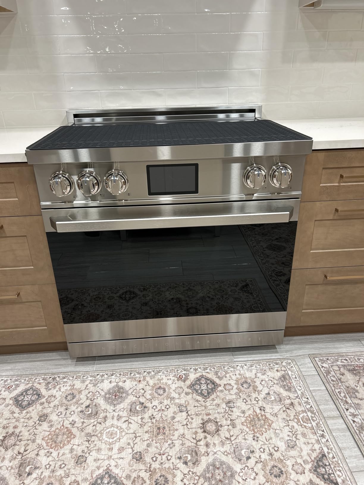 48 Inch Professional Slide-In Induction Range, 7-Burner Electric Cooktop with Double Convection Ovens, Air Fryer, Pizza Stone & Smart Touch Controls - Stainless Steel customer photo 1