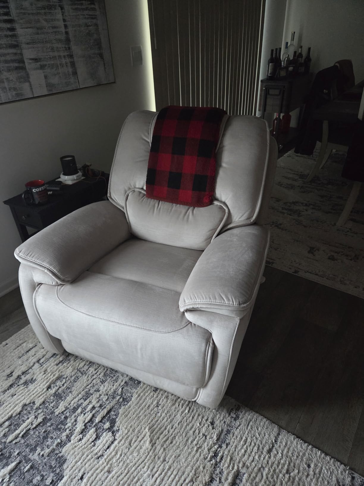 EONIX Triple Motor Lay Flat Zero Gravity Power Recliner Chair with Heat and Massage, Independent Adjustable Backrest Footrest Headrest, 400lbs Heavy Duty Medium Size, Stylish Chenille, Cream White customer photo 2