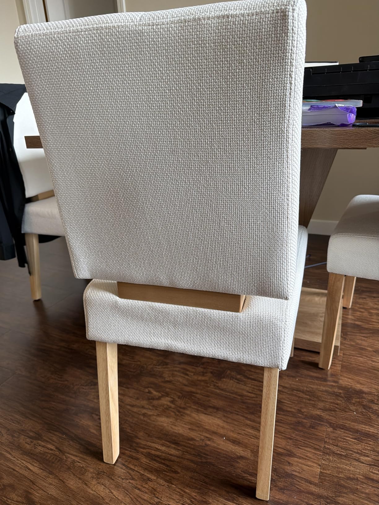 HOMRELEXA Wooden Dining Chairs Set of 4, Dining Room Chairs with Wood Legs, Cloud-Like Cushion & Reinforcement Structure Design for Kitchen/Living Room/Restaurant customer photo 1