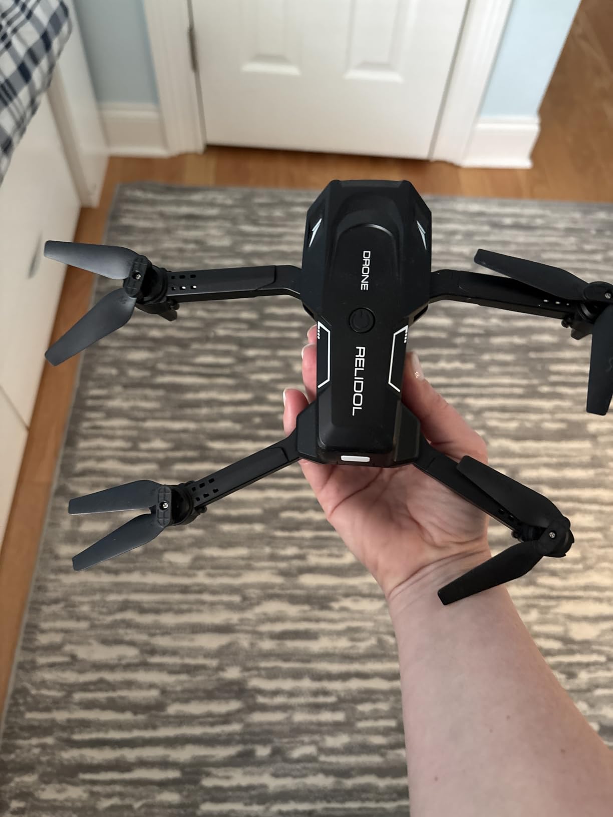 Drone with 1080P Camera - Foldable Remote Control Quadcopter with Gesture Control, 3D Flip, One Key Start, Emergency Stop, 2 Batteries, Easier to use, Toy for Adults Beginners, Grey customer photo 1