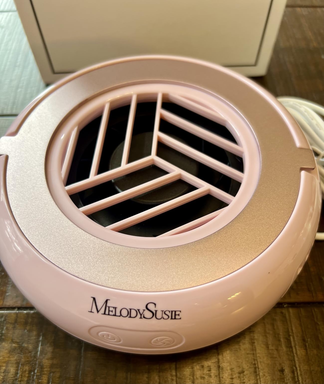 MelodySusie PocketSized Nail Dust Collector with Lightweight Design, HProA 6000RPM Ultra-Small Nail Vacuum Fan with 3 Suction Modes and 30 Disposable Filter Papers for Beginner & Daily Nail Care, Pink customer photo 2