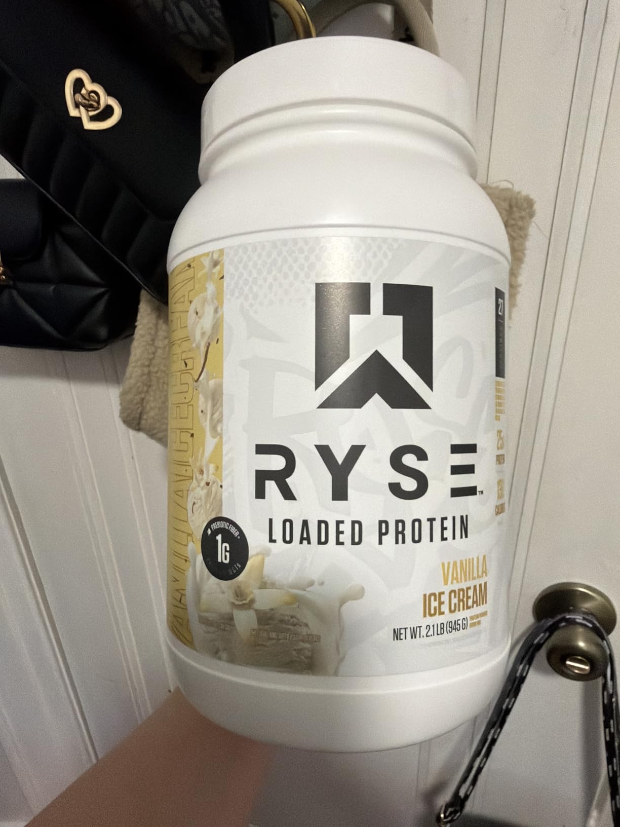 RYSE Loaded Protein Powder - Vanilla Ice Cream - 25g Whey Protein Isolate & Concentrate with Prebiotic Fiber & MCTs - Low Carb, Low Sugar, Digestive-Friendly - 27 Servings / 2 lb Tub customer photo 1