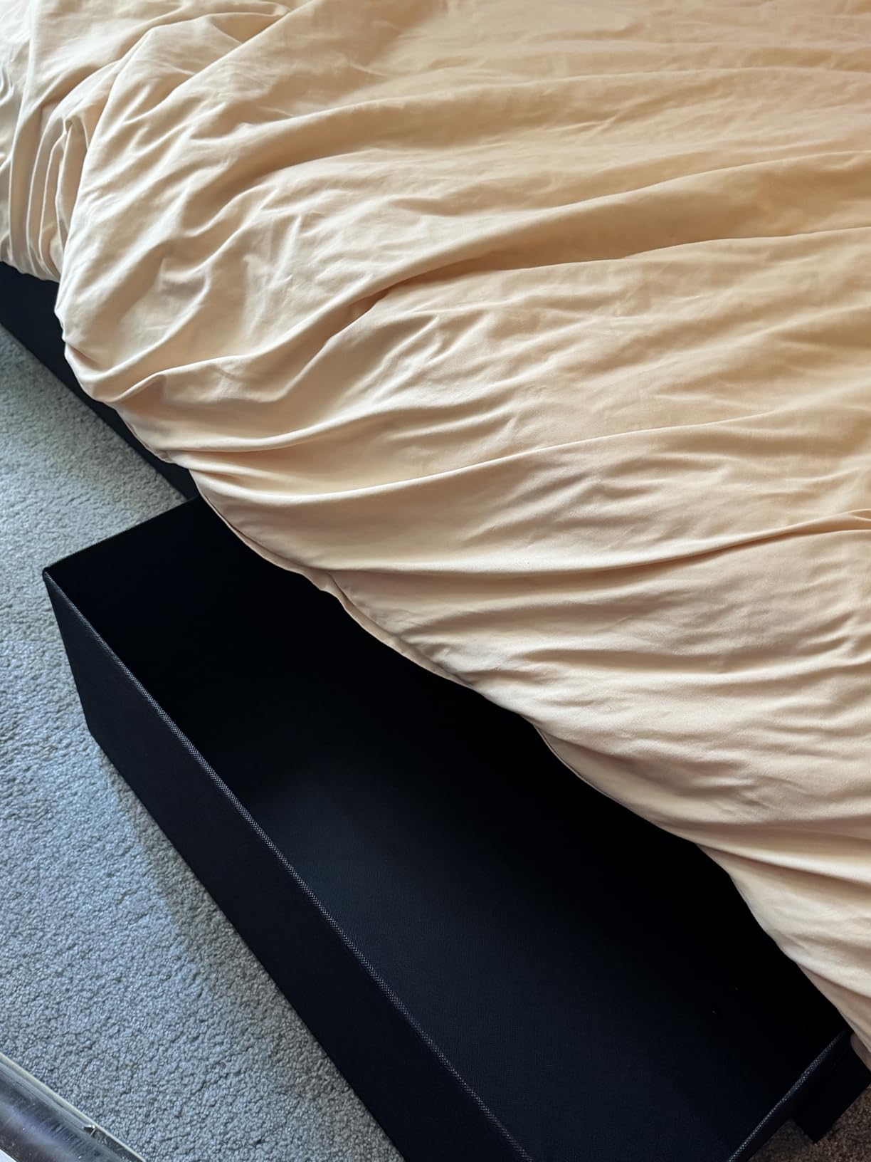 Fluest Full Bed Frame with 2 Drawers, Upholstered Headboard with Storage and Charging Station, LED Lights, Fabric Drawers with Wheels, Under Bed Storage, No Box Spring Needed, Easy Assembly, Grey customer photo 2