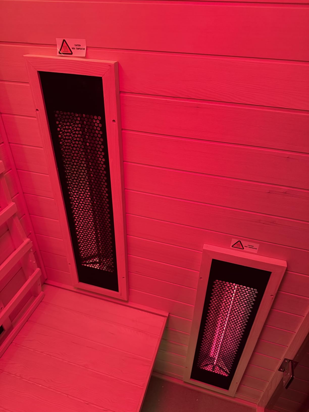 Outdoor Sauna 2 Person, Ceramic Infrared Saunas for Home, Ultra Low EMF Infrared Sauna, Mahogany Wood Home Sauna Room with Bluetooth Speakers, LED Reading Lamps, Chromotherapy Lights customer photo 1