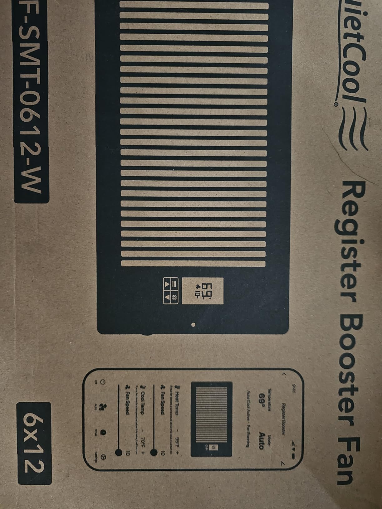 Quietcool Register Booster Fan for 6